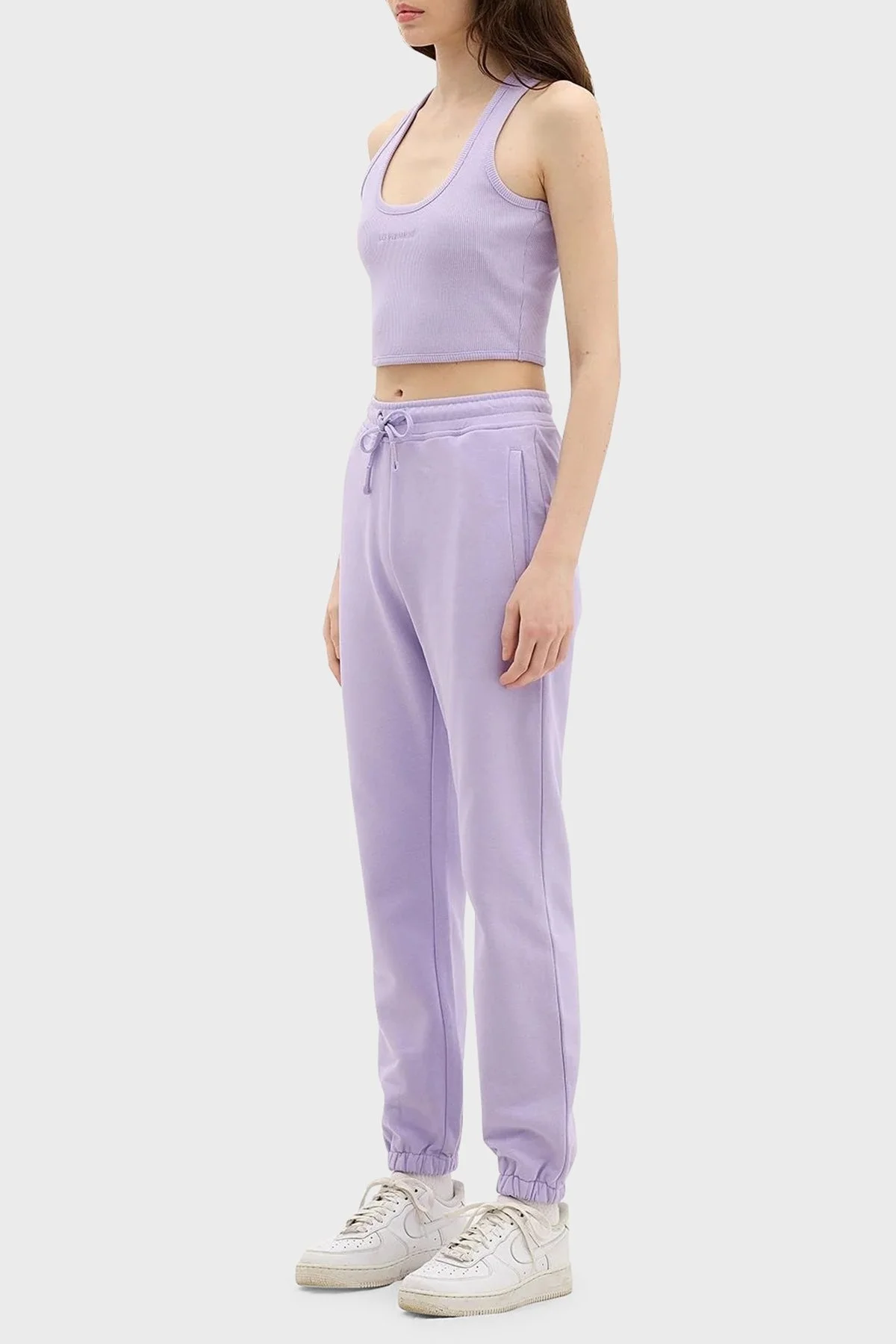 Les Benjamins Belden Bağlamalı Cepli % 100 Pamuk Bayan Pantolon LB24SSESSFUSP-303 LİLA - 6