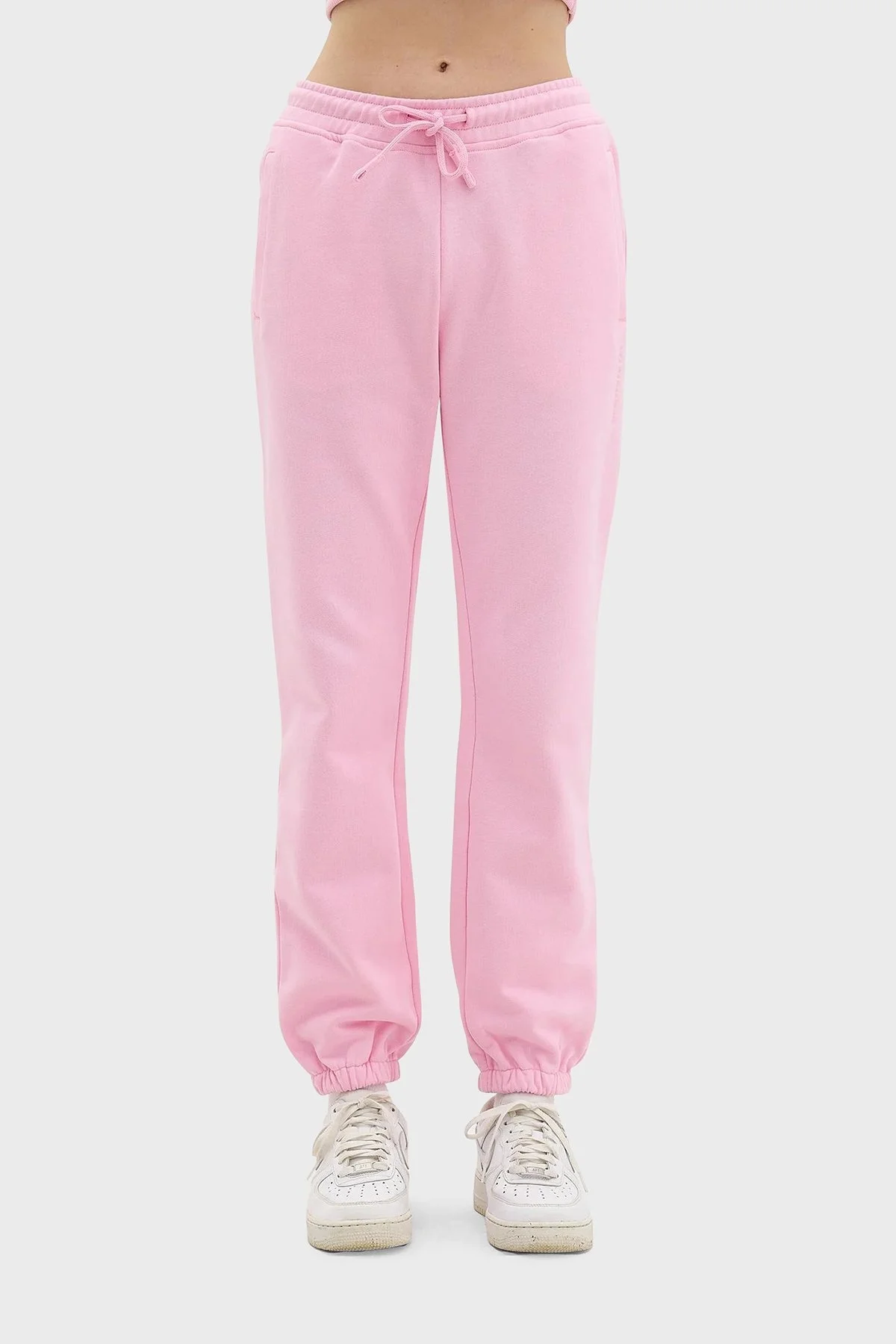 Les Benjamins Belden Bağlamalı Cepli % 100 Pamuk Bayan Pantolon LB24SSESSFUSP-305 PEMBE - 8