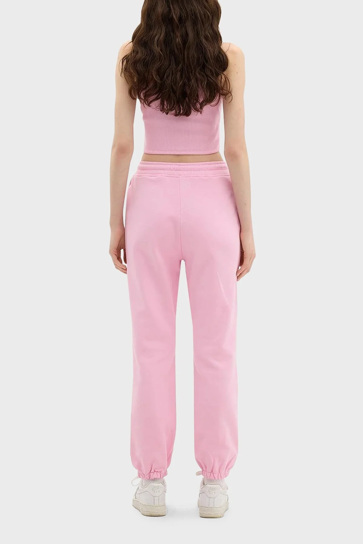 Les Benjamins Belden Bağlamalı Cepli % 100 Pamuk Bayan Pantolon LB24SSESSFUSP-305 PEMBE - 9