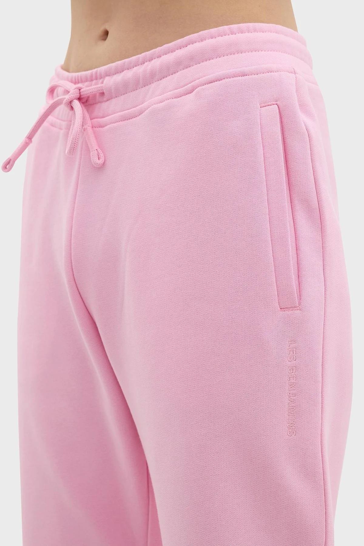 Les Benjamins Belden Bağlamalı Cepli % 100 Pamuk Bayan Pantolon LB24SSESSFUSP-305 PEMBE - 10