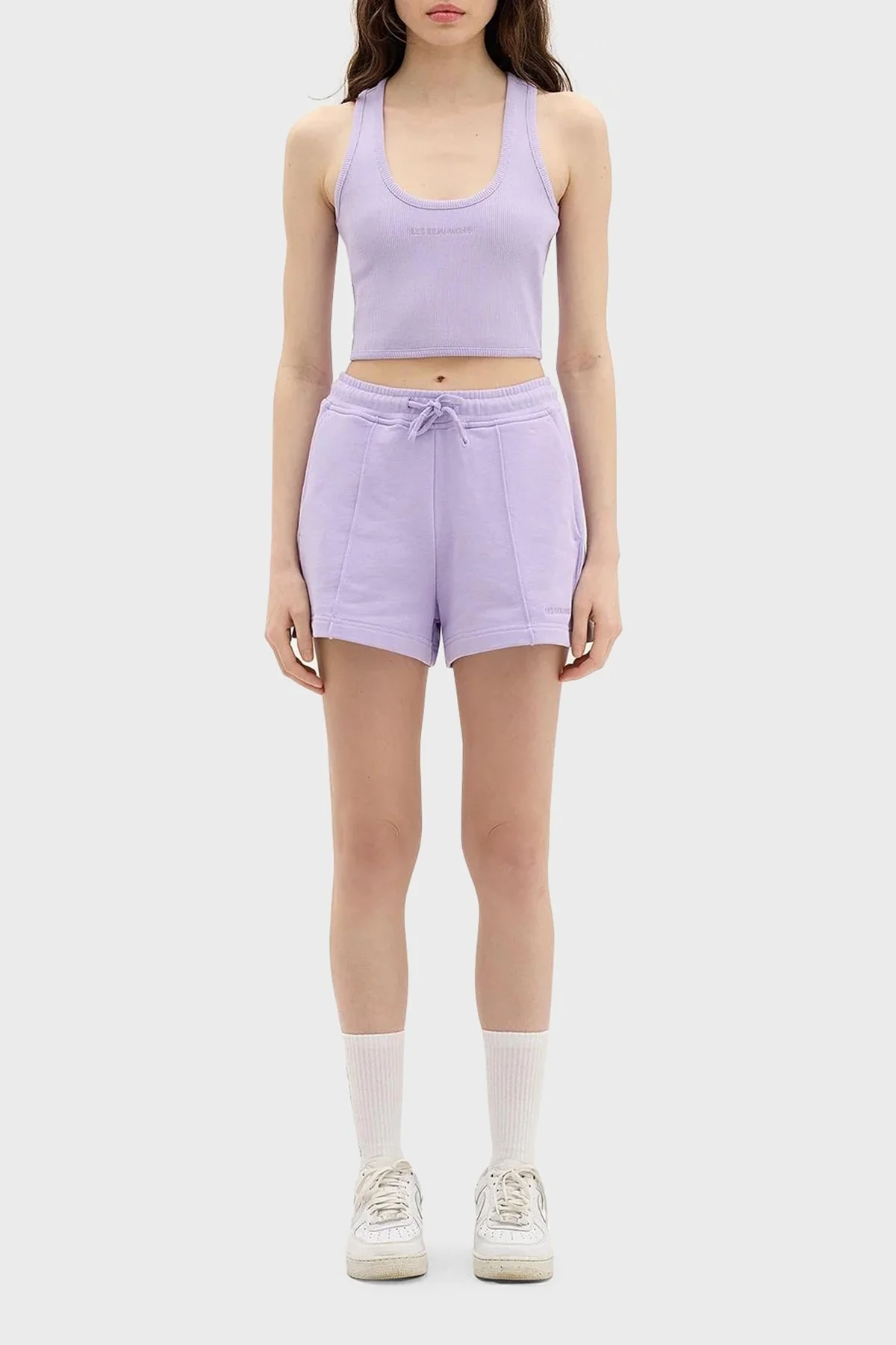 Les Benjamins Belden Bağlamalı Cepli % 100 Pamuk Bayan Short LB24SSESSFUSO-303 LİLA - 9