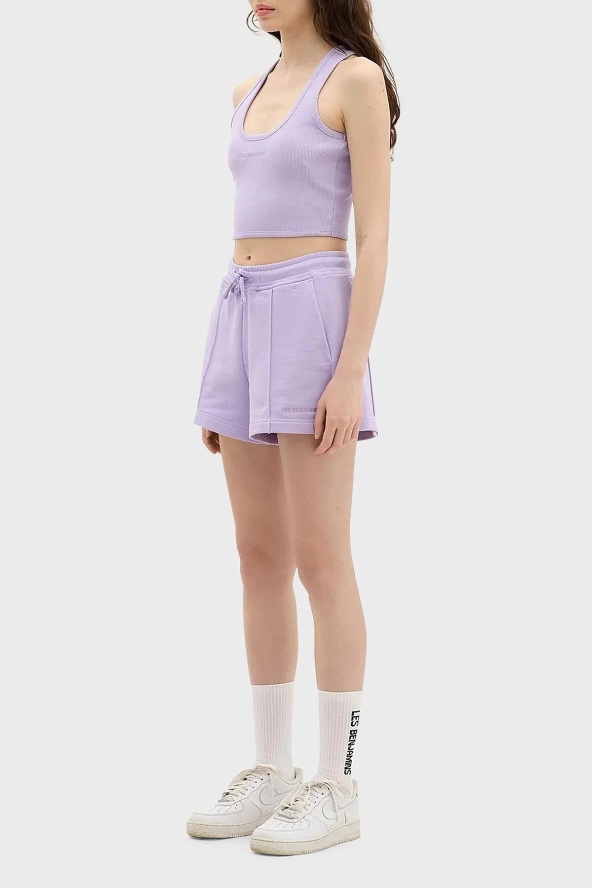 Les Benjamins Belden Bağlamalı Cepli % 100 Pamuk Bayan Short LB24SSESSFUSO-303 LİLA - 12