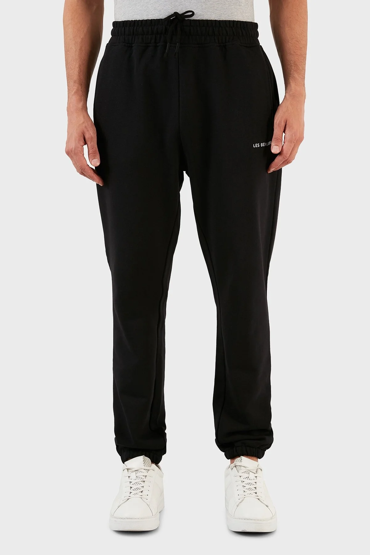 Les Benjamins Regular Fit Belden Bağlamalı Cepli % 100 Pamuk Erkek Pantolon LB21SSCORMUSP-001 SİYAH - 2