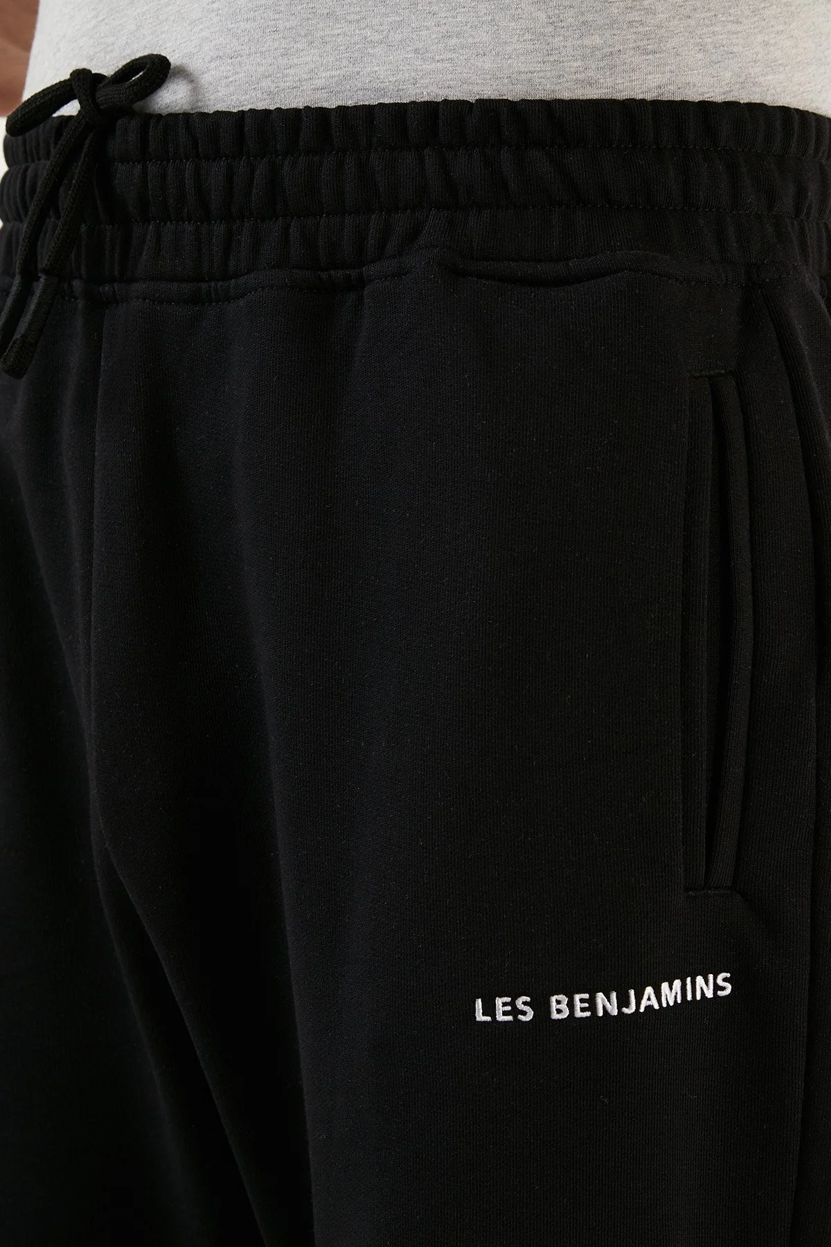 Les Benjamins Regular Fit Belden Bağlamalı Cepli % 100 Pamuk Erkek Pantolon LB21SSCORMUSP-001 SİYAH - 6
