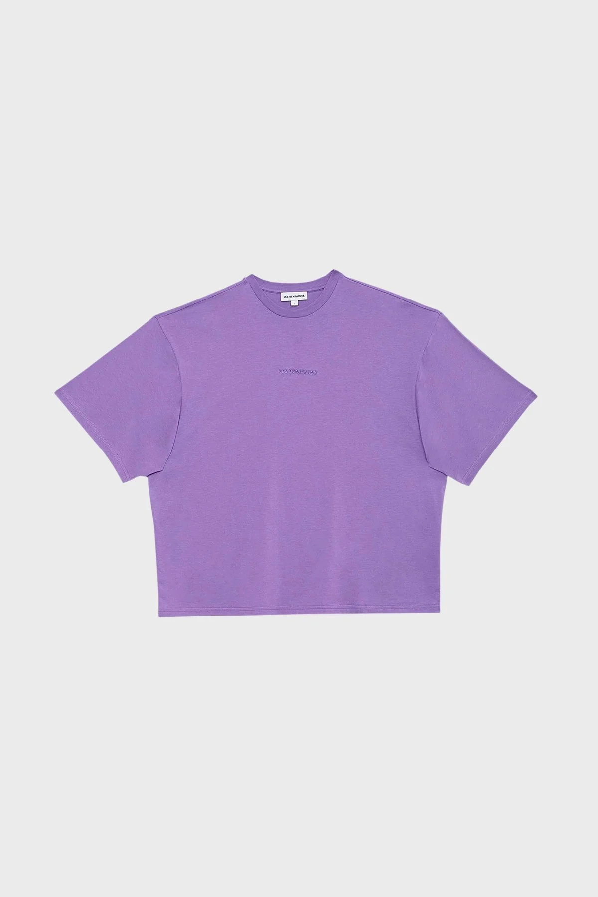 Les Benjamins Bisiklet Yaka % 100 Pamuk Oversize Bayan T Shirt LB23FWESSFUTS-304 LİLA - 7