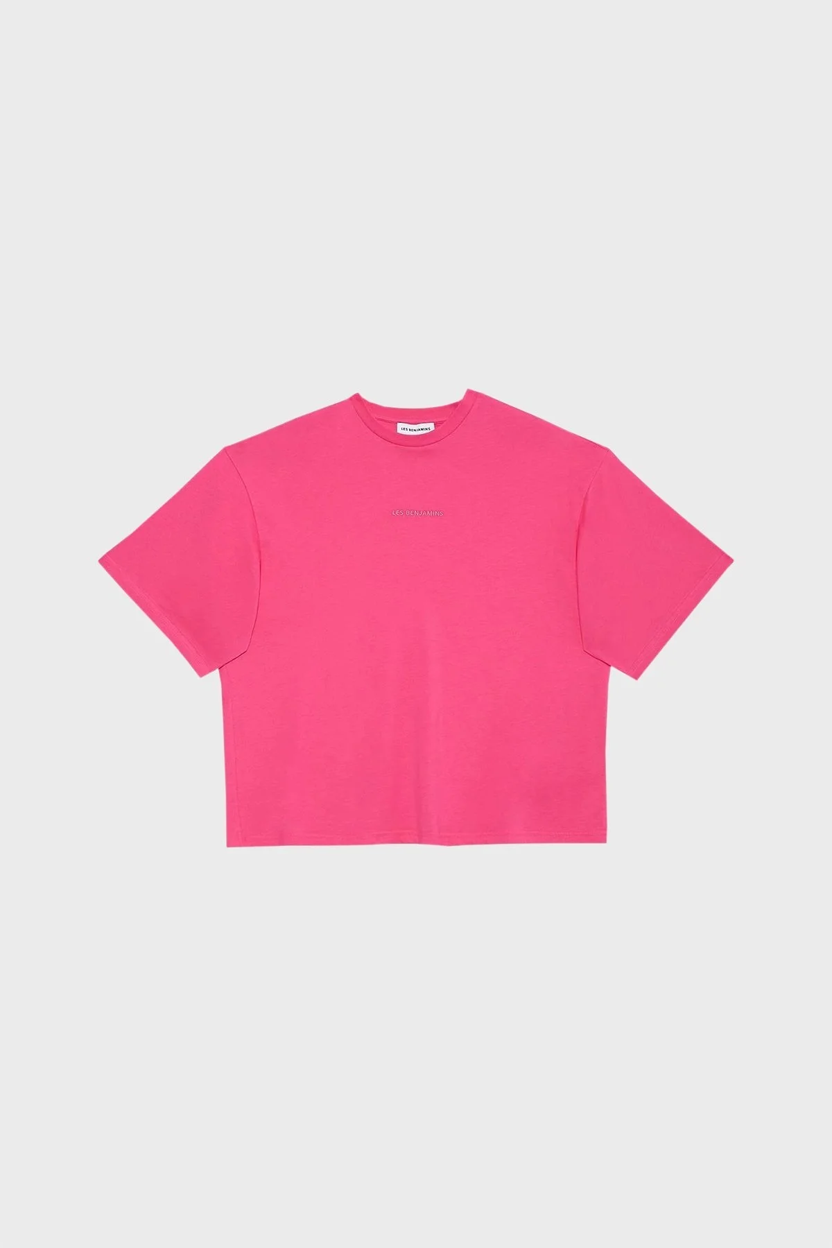 Les Benjamins Bisiklet Yaka % 100 Pamuk Oversize Bayan T Shirt LB23FWESSFUTS-305 PEMBE - 6