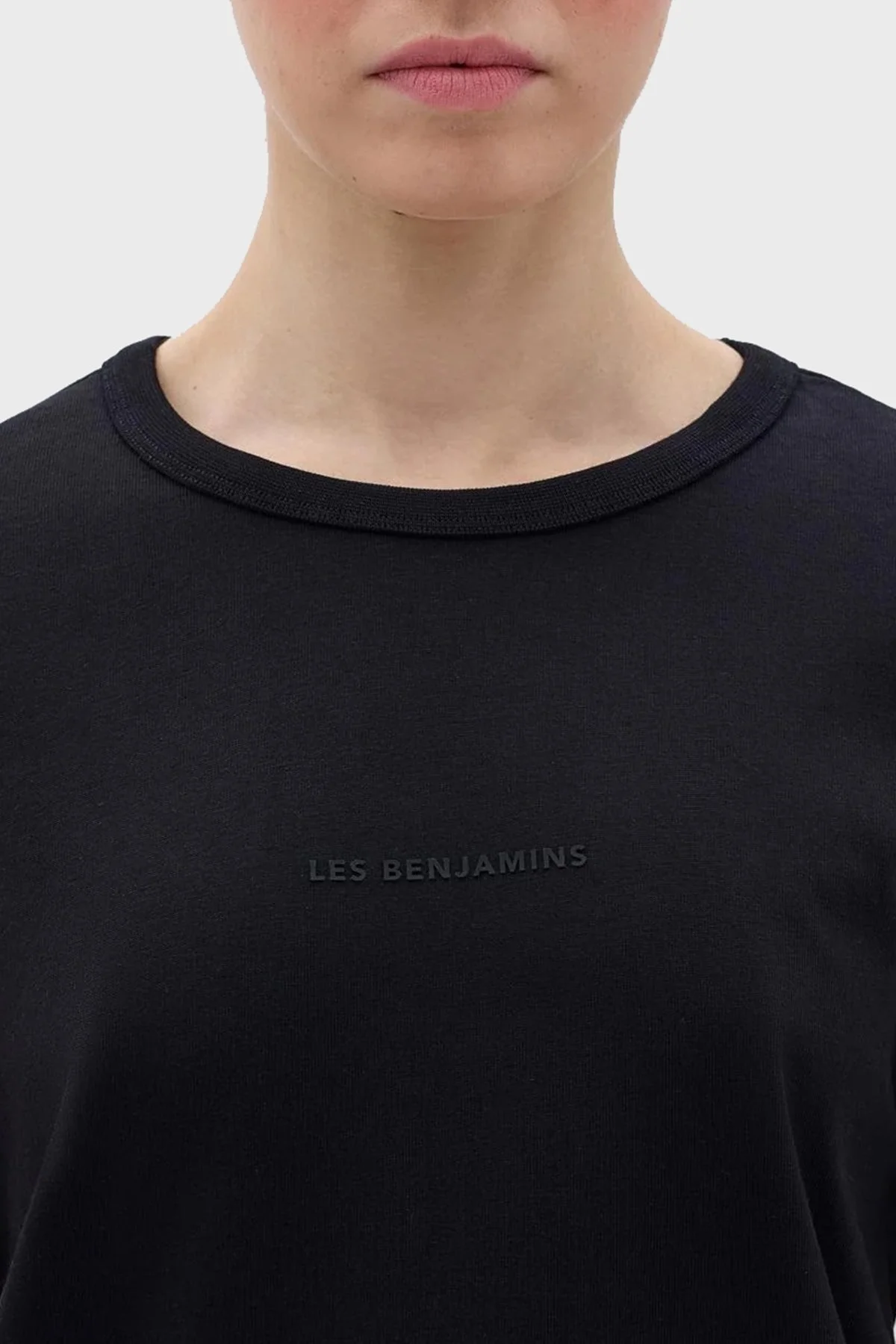 Les Benjamins Bisiklet Yaka % 100 Pamuk Regular Fit Bayan T Shirt LB23FWCLAFUTS-401 SİYAH - 6