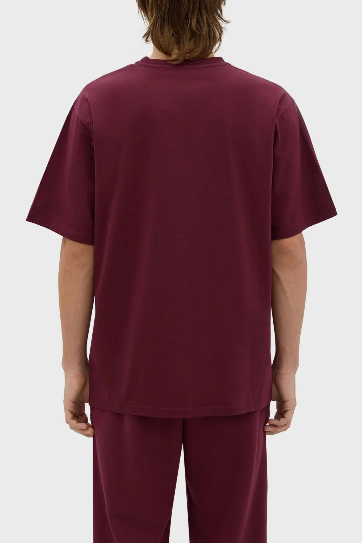 Les Benjamins Bisiklet Yaka % 100 Pamuk Regular Fit Erkek T Shirt LB23FWESSMUTS-301 BORDO - 2
