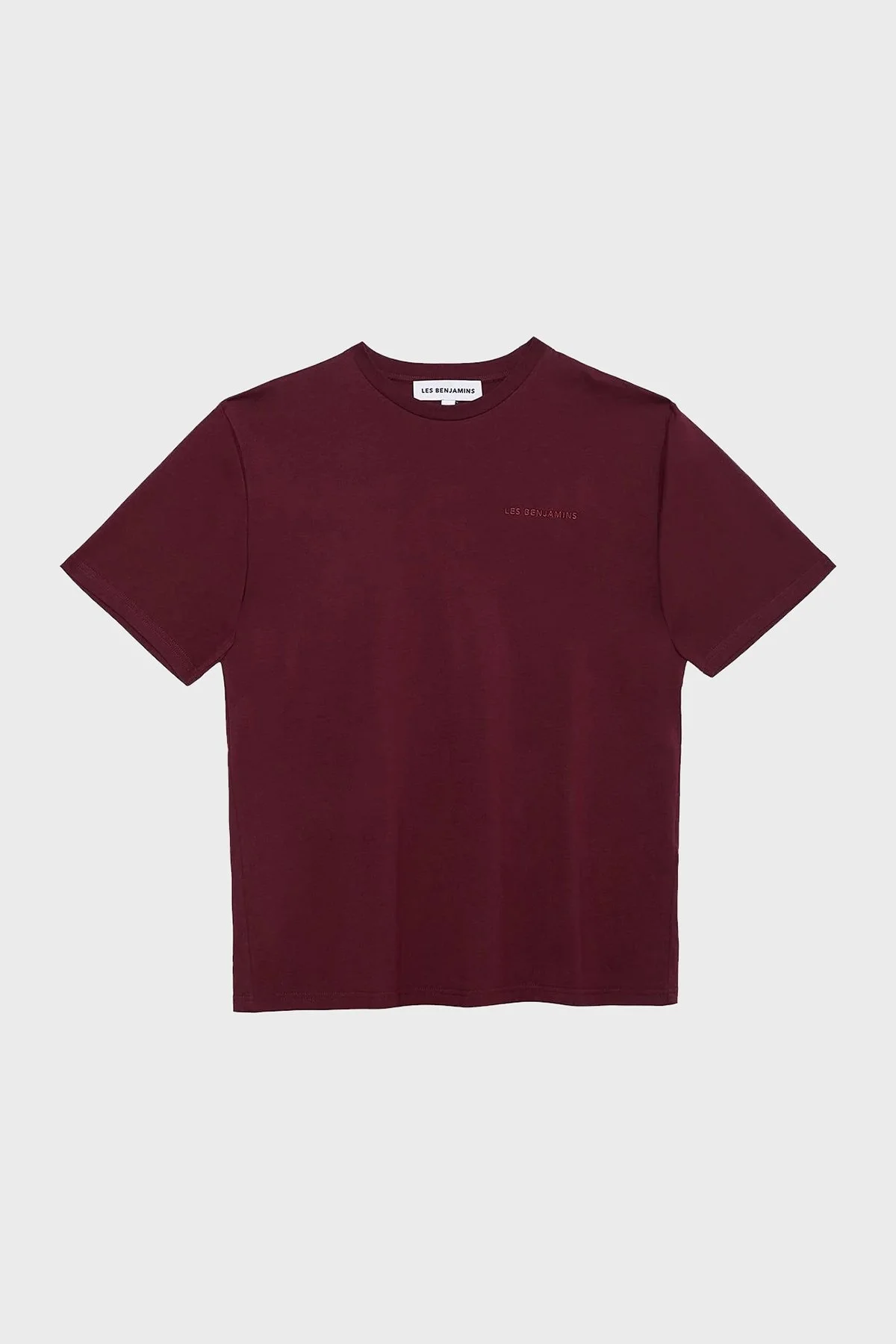 Les Benjamins Bisiklet Yaka % 100 Pamuk Regular Fit Erkek T Shirt LB23FWESSMUTS-301 BORDO - 7