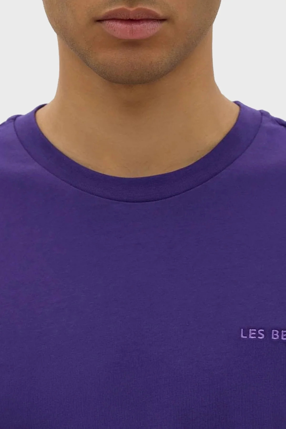 Les Benjamins Bisiklet Yaka % 100 Pamuk Regular Fit Erkek T Shirt LB23FWESSMUTS-305 MOR - 5