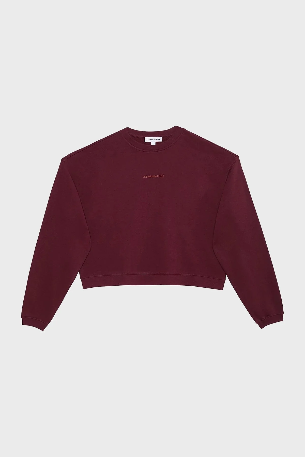 Les Benjamins Bisiklet Yaka % 100 Pamuk Relaxed Fit Bayan Sweat LB23FWESSFUSW-301 BORDO - 7
