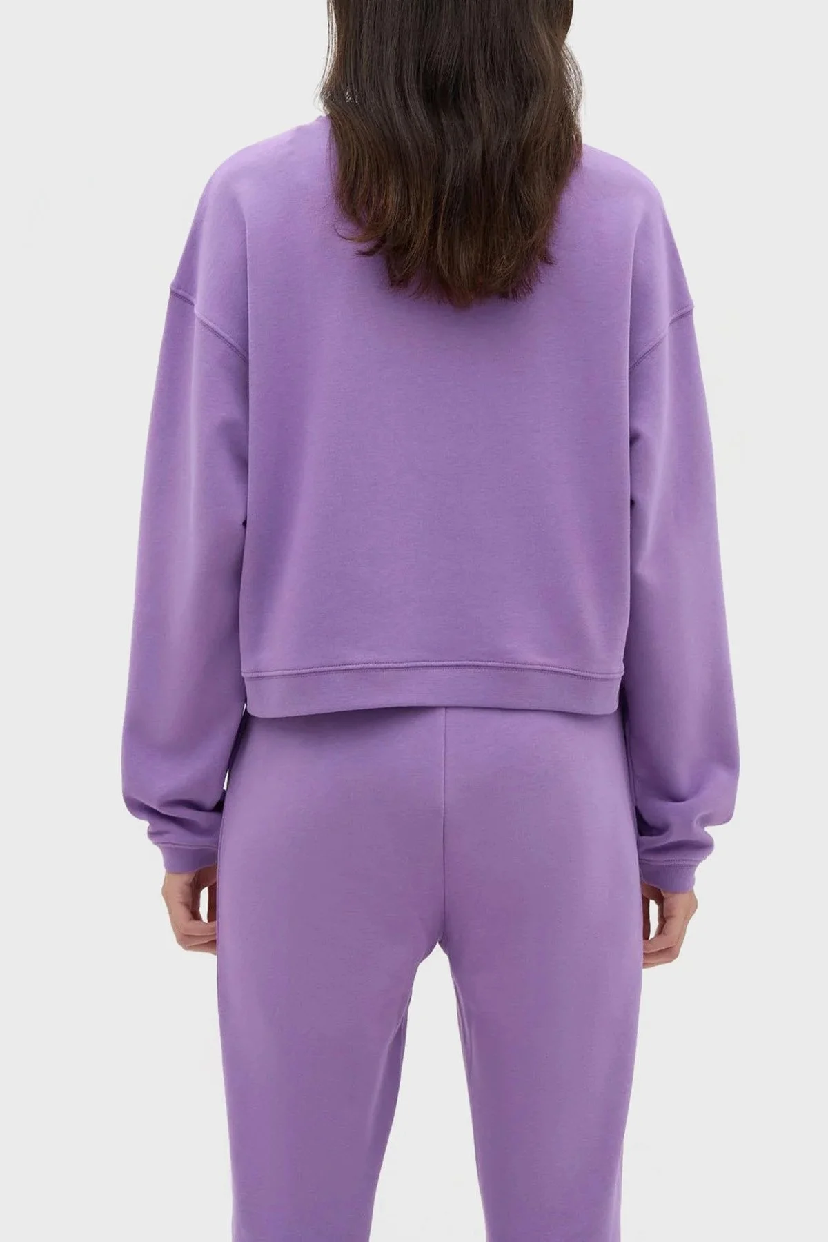 Les Benjamins Bisiklet Yaka % 100 Pamuk Relaxed Fit Bayan Sweat LB23FWESSFUSW-304 LİLA - 2