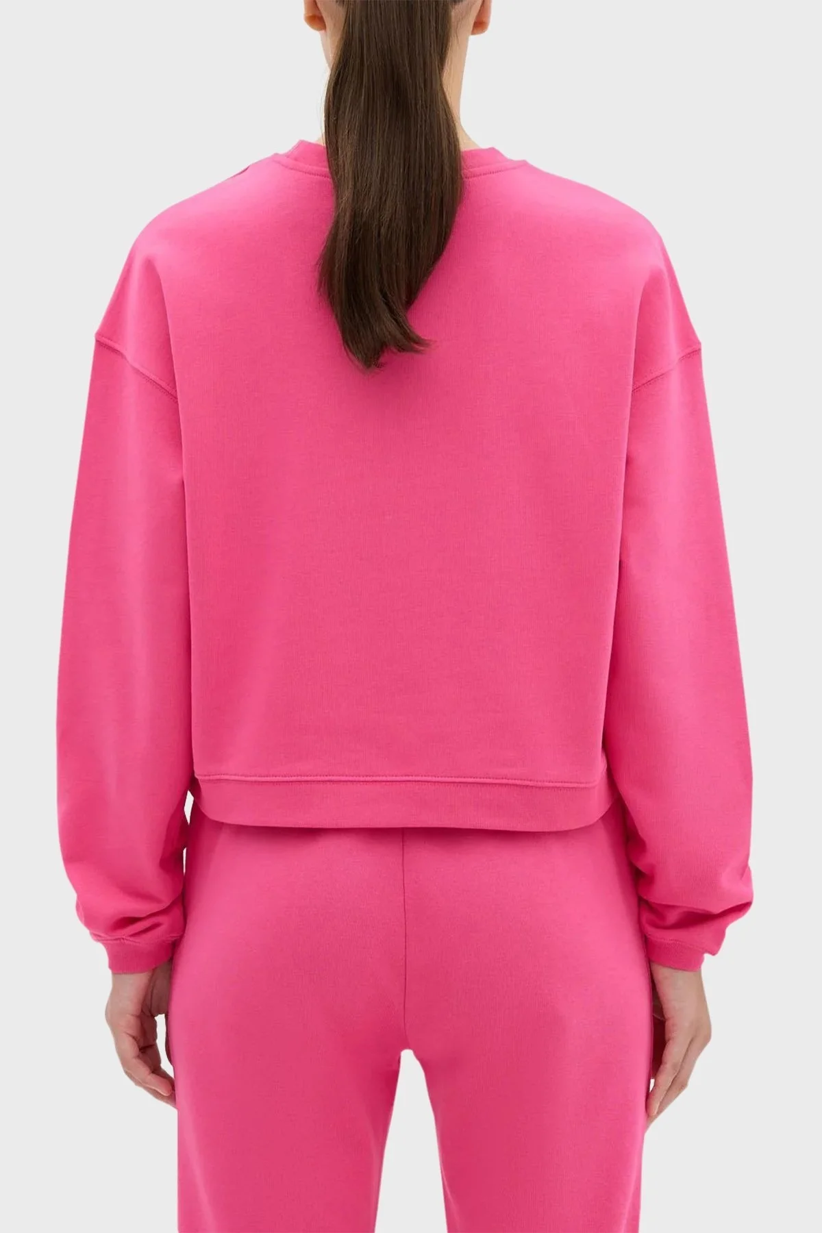 Les Benjamins Bisiklet Yaka % 100 Pamuk Relaxed Fit Bayan Sweat LB23FWESSFUSW-305 PEMBE - 2