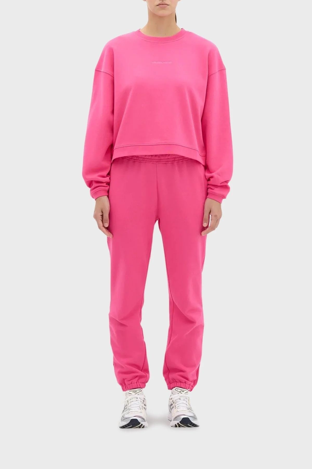 Les Benjamins Bisiklet Yaka % 100 Pamuk Relaxed Fit Bayan Sweat LB23FWESSFUSW-305 PEMBE - 3