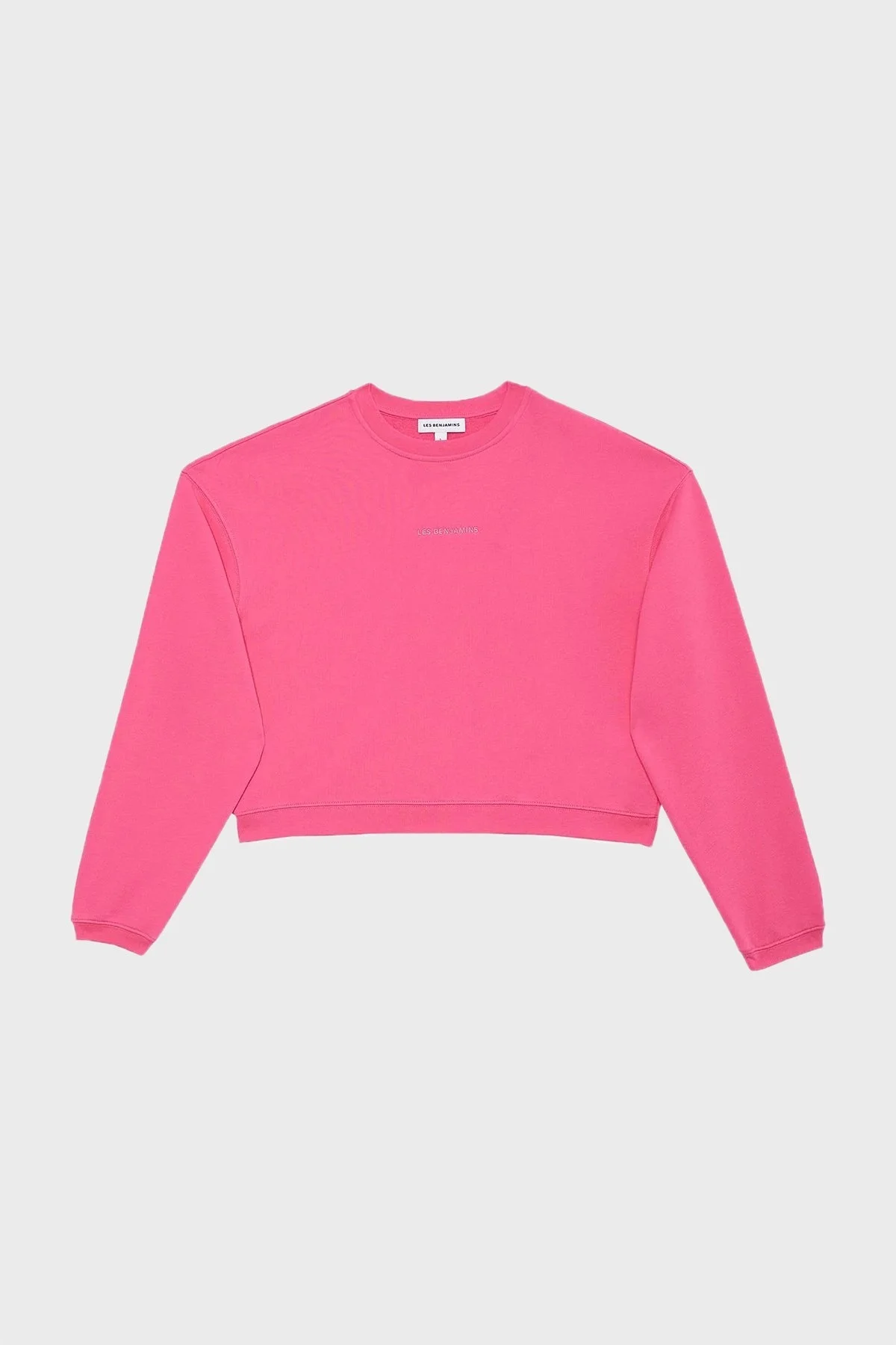 Les Benjamins Bisiklet Yaka % 100 Pamuk Relaxed Fit Bayan Sweat LB23FWESSFUSW-305 PEMBE - 7