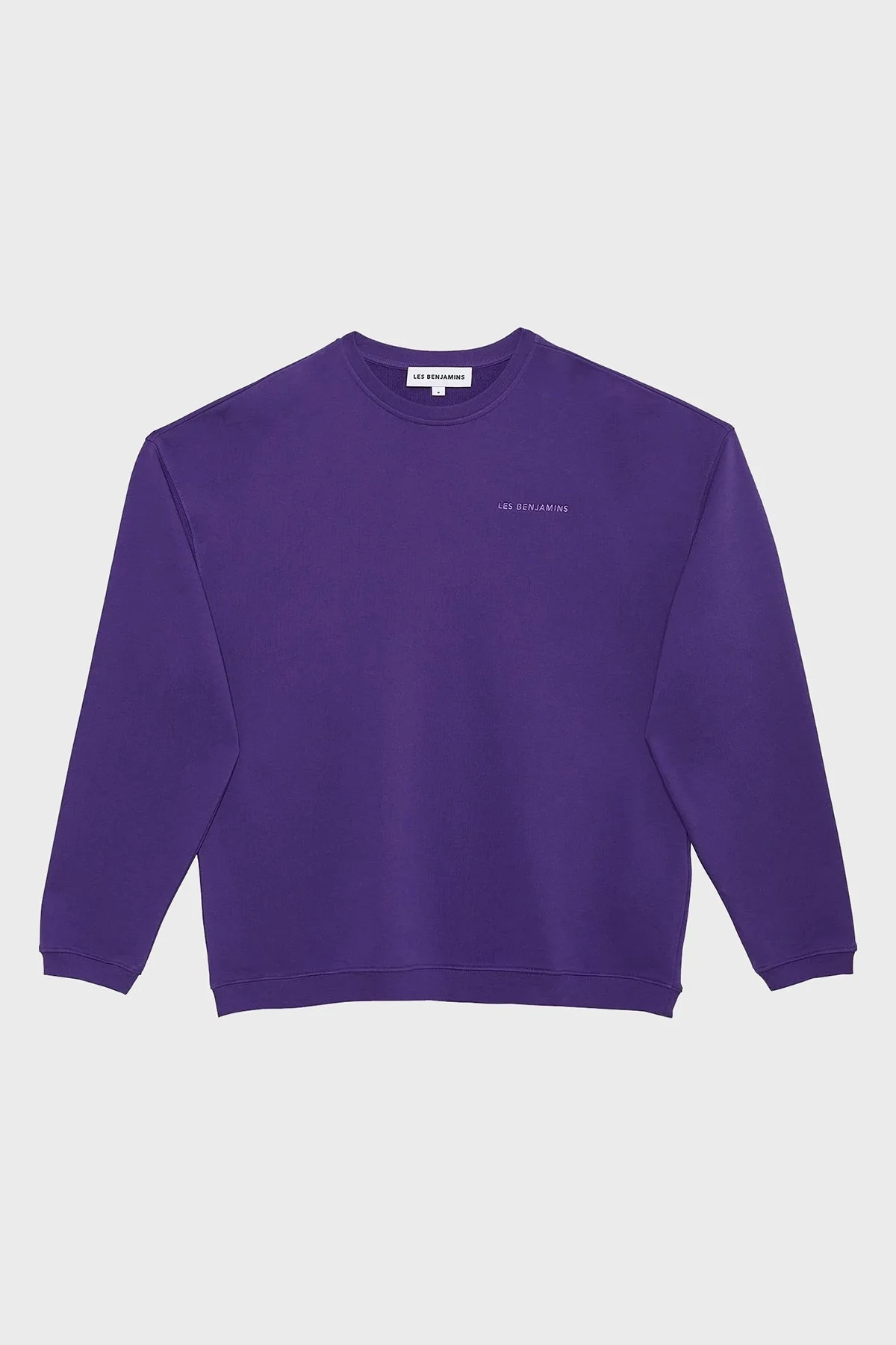 Les Benjamins Bisiklet Yaka % 100 Pamuk Relaxed Fit Erkek Sweat LB23FWESSMUSW-305 MOR - 7