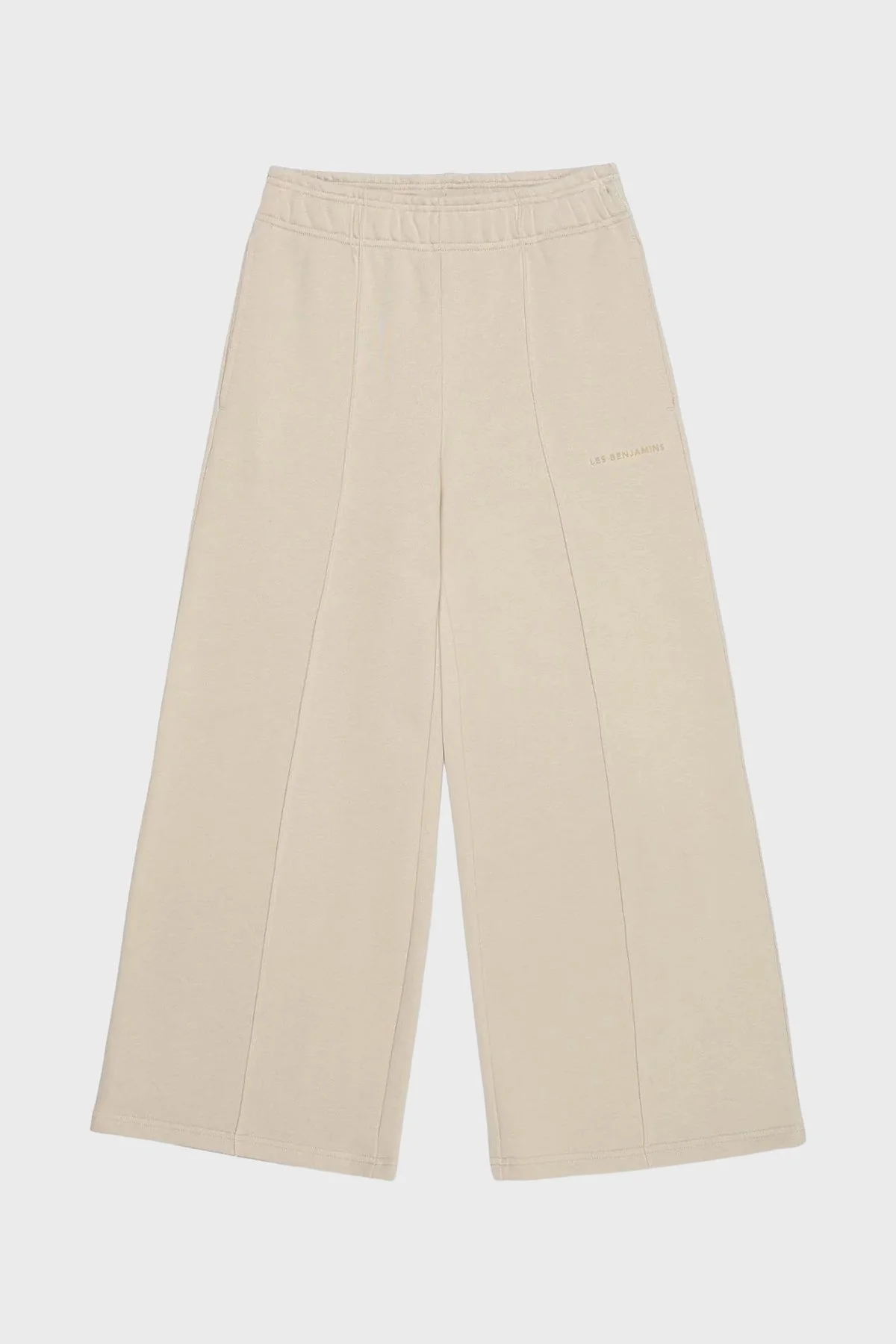 Les Benjamins Çimalı Pamuklu Regular Fit Normal Bel Geniş Paça Bayan Pantolon LB25FWCLAFUSP-401 BEJ - 6