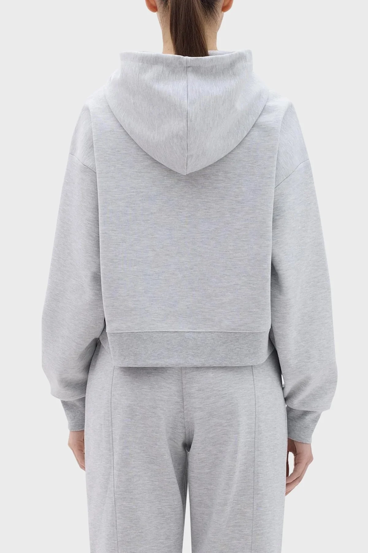 Les Benjamins Crop Fit Kapüşonlu Bayan Sweat LB23FWCLAFUHD-401 GRİ - 3