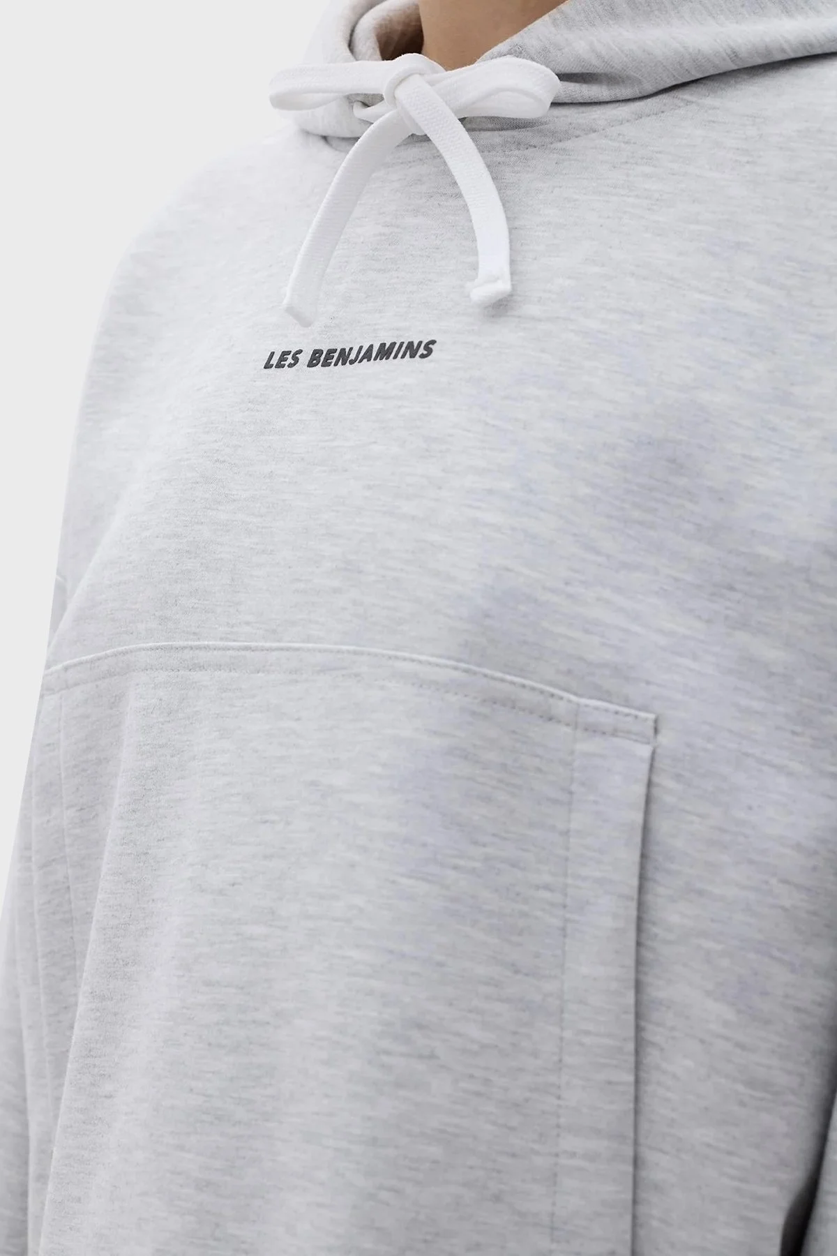 Les Benjamins Crop Fit Kapüşonlu Bayan Sweat LB23FWCLAFUHD-401 GRİ - 11