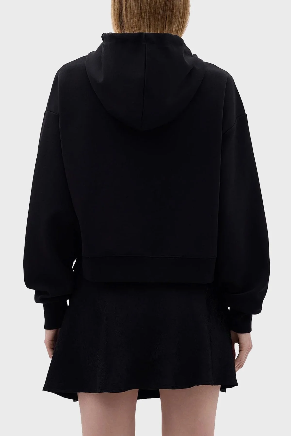 Les Benjamins Crop Fit Kapüşonlu Bayan Sweat LB23FWCLAFUHD-402 SİYAH - 3