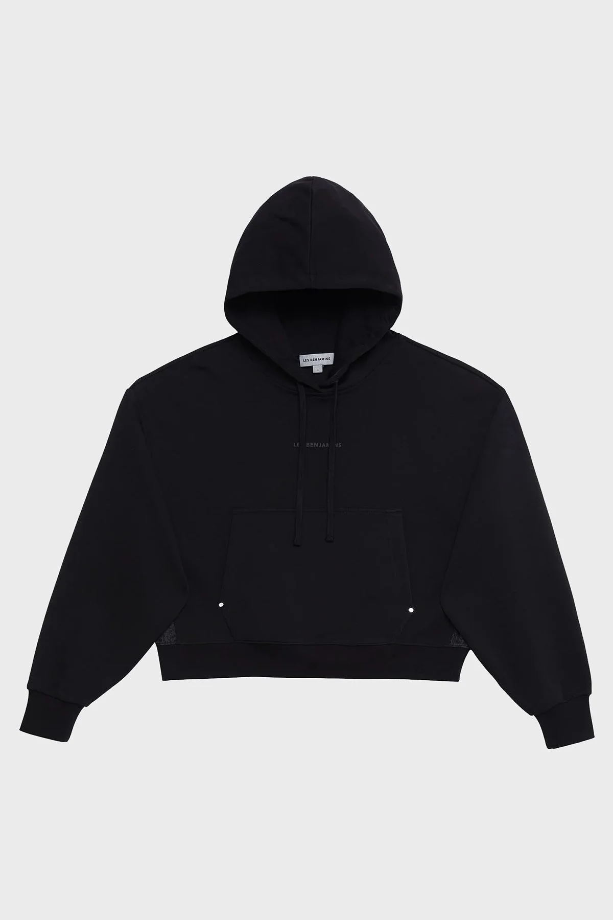 Les Benjamins Crop Fit Kapüşonlu Bayan Sweat LB23FWCLAFUHD-402 SİYAH - 6