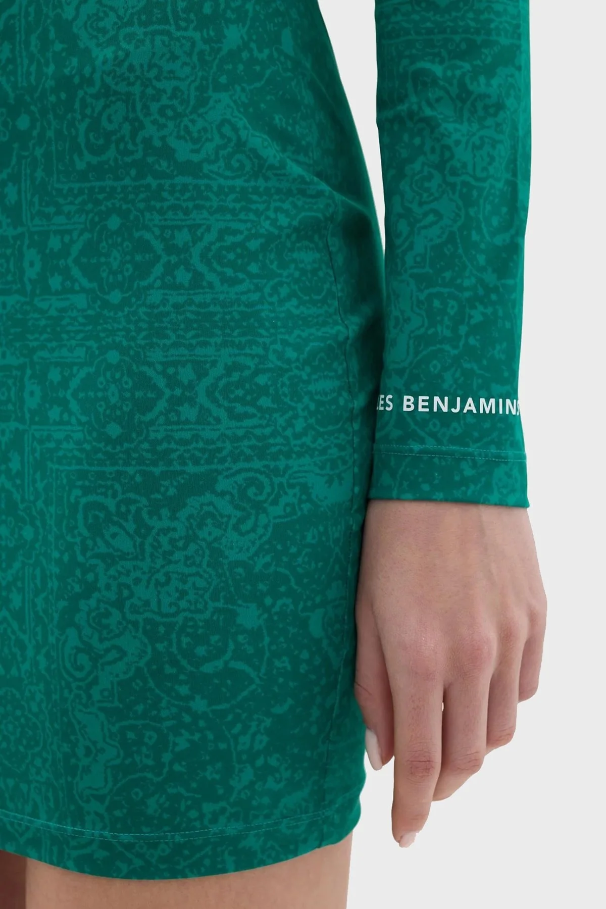 Les Benjamins Dekolteli Büzgü Detaylı Esnek Mini Bayan Elbise LB23SSHOEFUDR-009 YEŞİL - 13