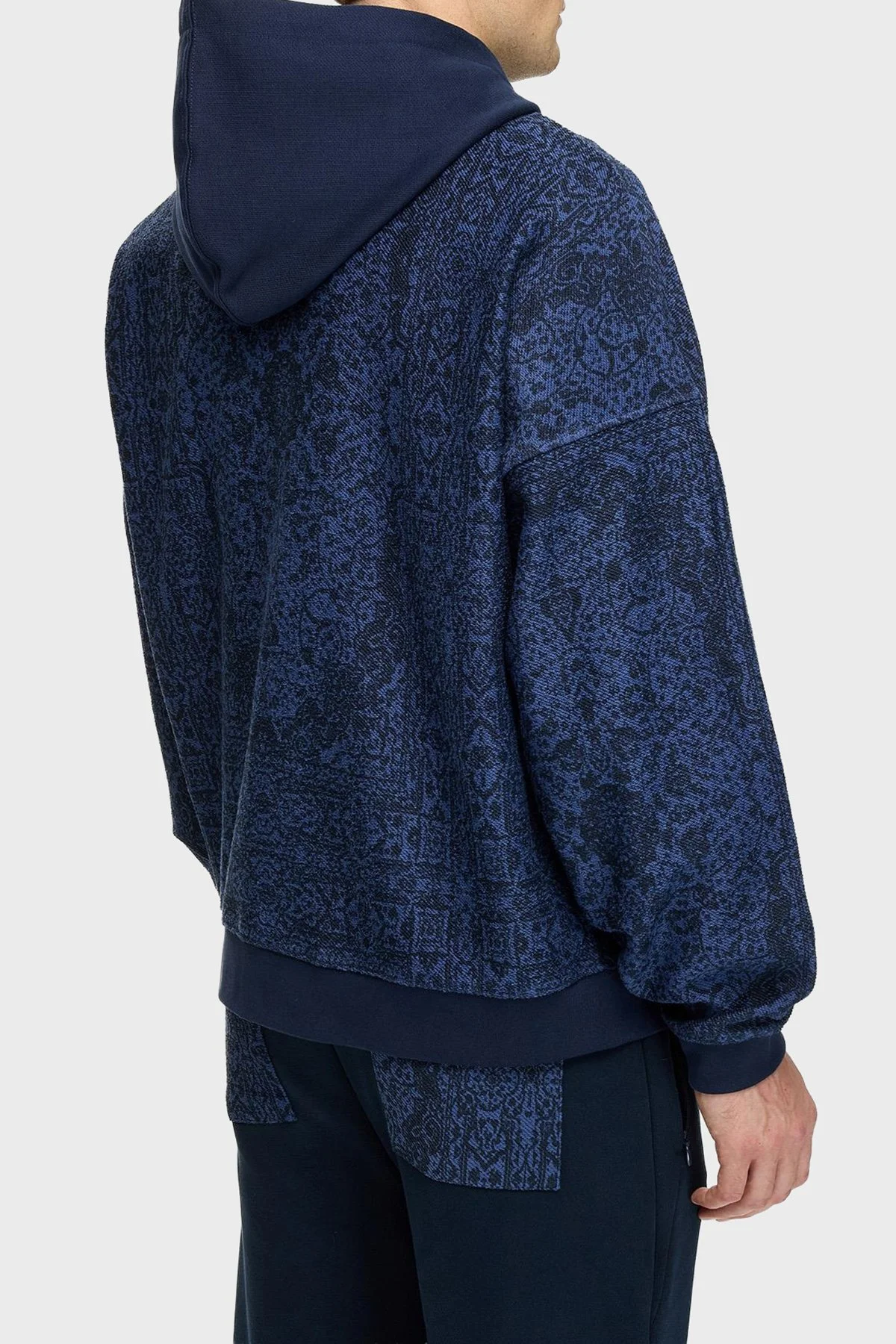 Les Benjamins Desenli Pamuklu Regular Fit Kapüşonlu Fermuarlı Erkek Sweat LB25FWCLAMUZH-403 LACİVERT - 3