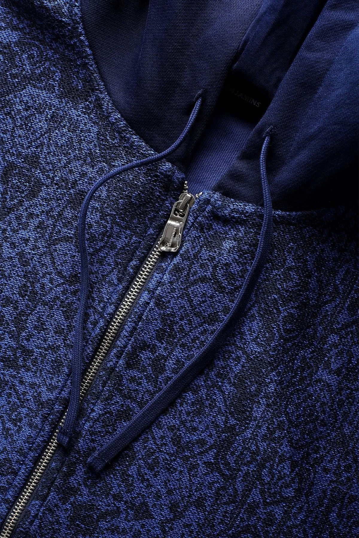 Les Benjamins Desenli Pamuklu Regular Fit Kapüşonlu Fermuarlı Erkek Sweat LB25FWCLAMUZH-403 LACİVERT - 6