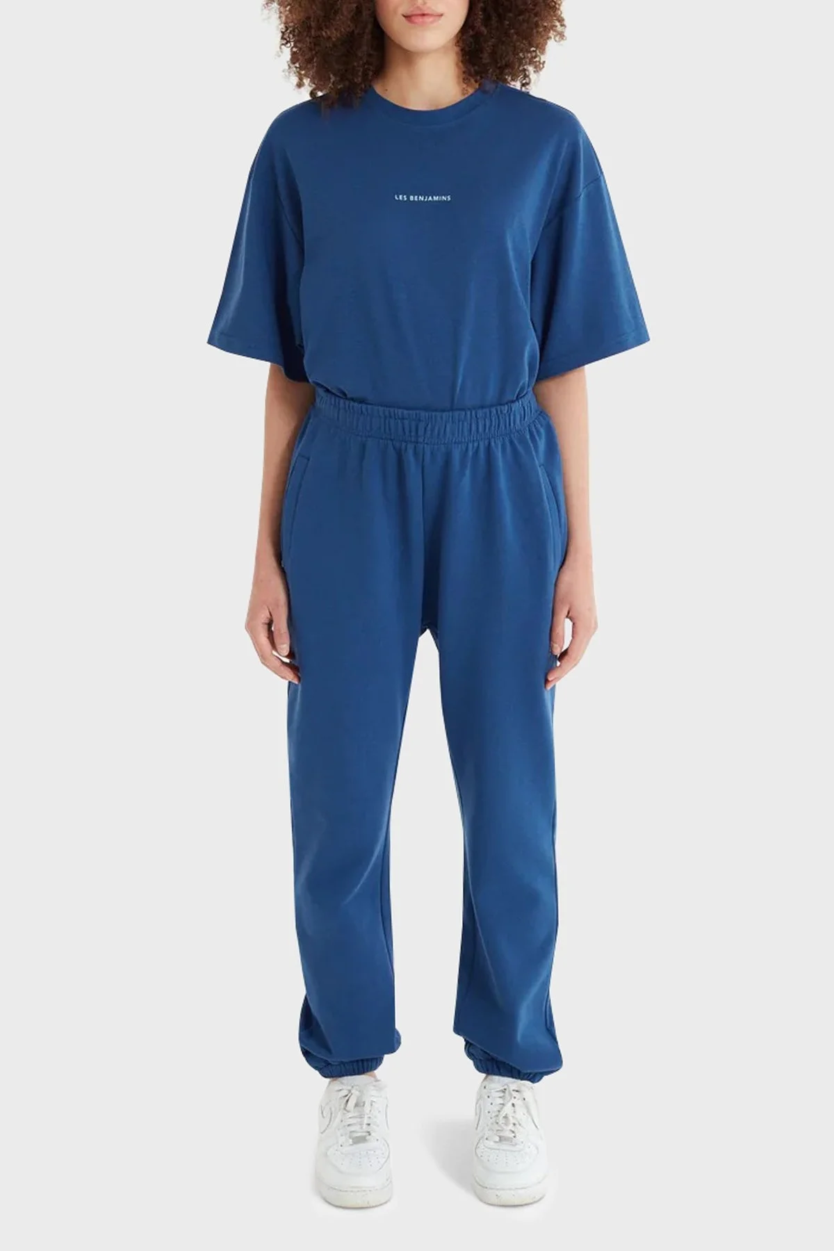 Les Benjamins Elastik Bel Bantlı Cepli % 100 Pamuk Bayan Pantolon LB21SSCORFUSP-002 LACİVERT - 1