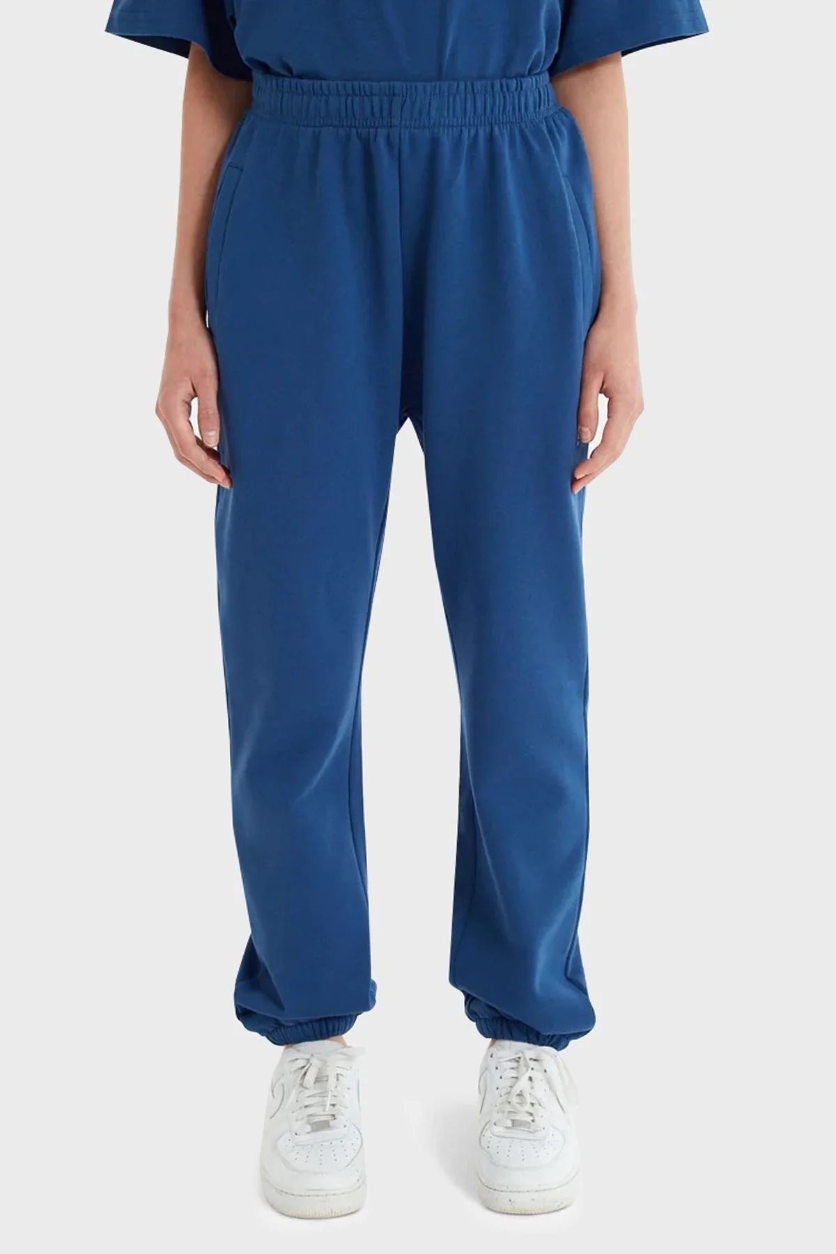 Les Benjamins Elastik Bel Bantlı Cepli % 100 Pamuk Bayan Pantolon LB21SSCORFUSP-002 LACİVERT - 2