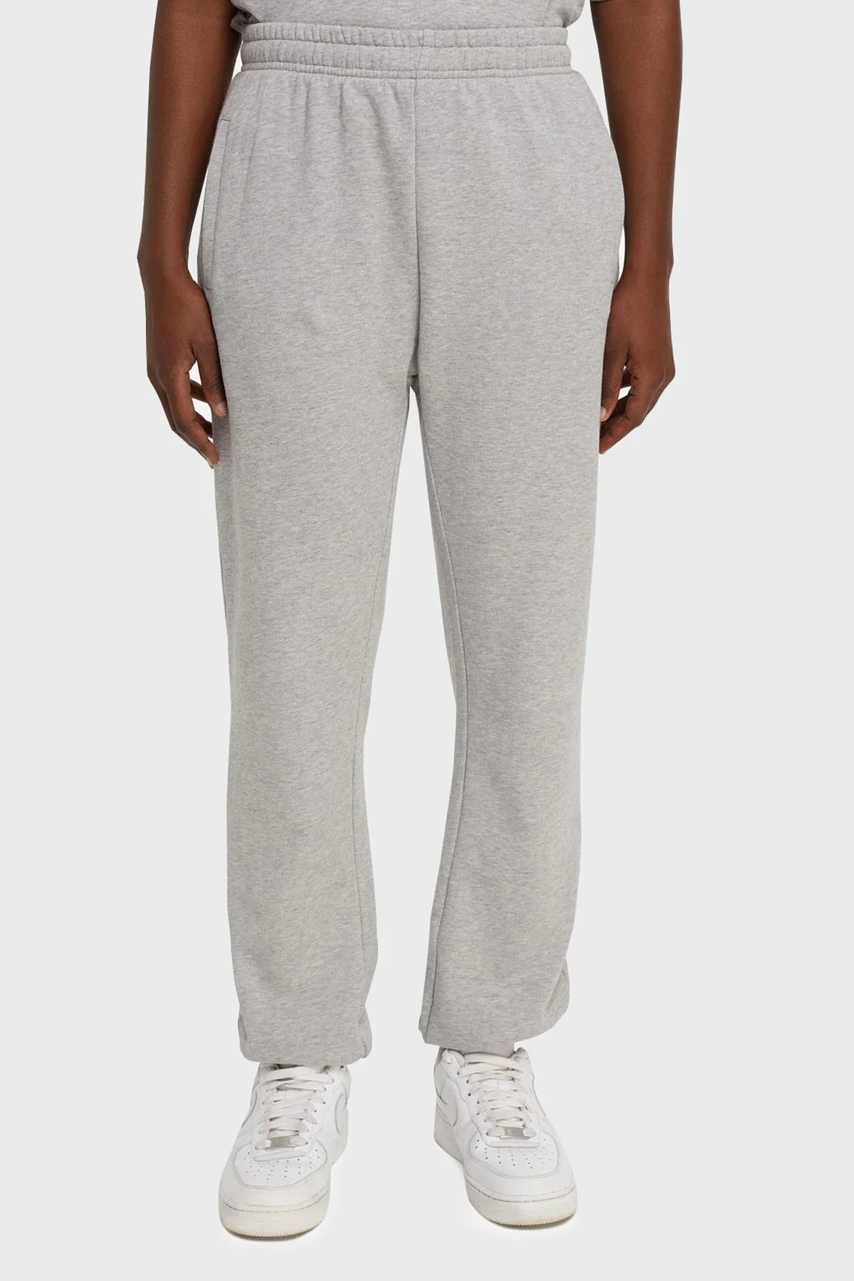 Les Benjamins Elastik Bel Bantlı Cepli % 100 Pamuk Pantolon Bayan Eşofman Altı LB21SSCORFUSP-003 AÇIK GRİ - 2