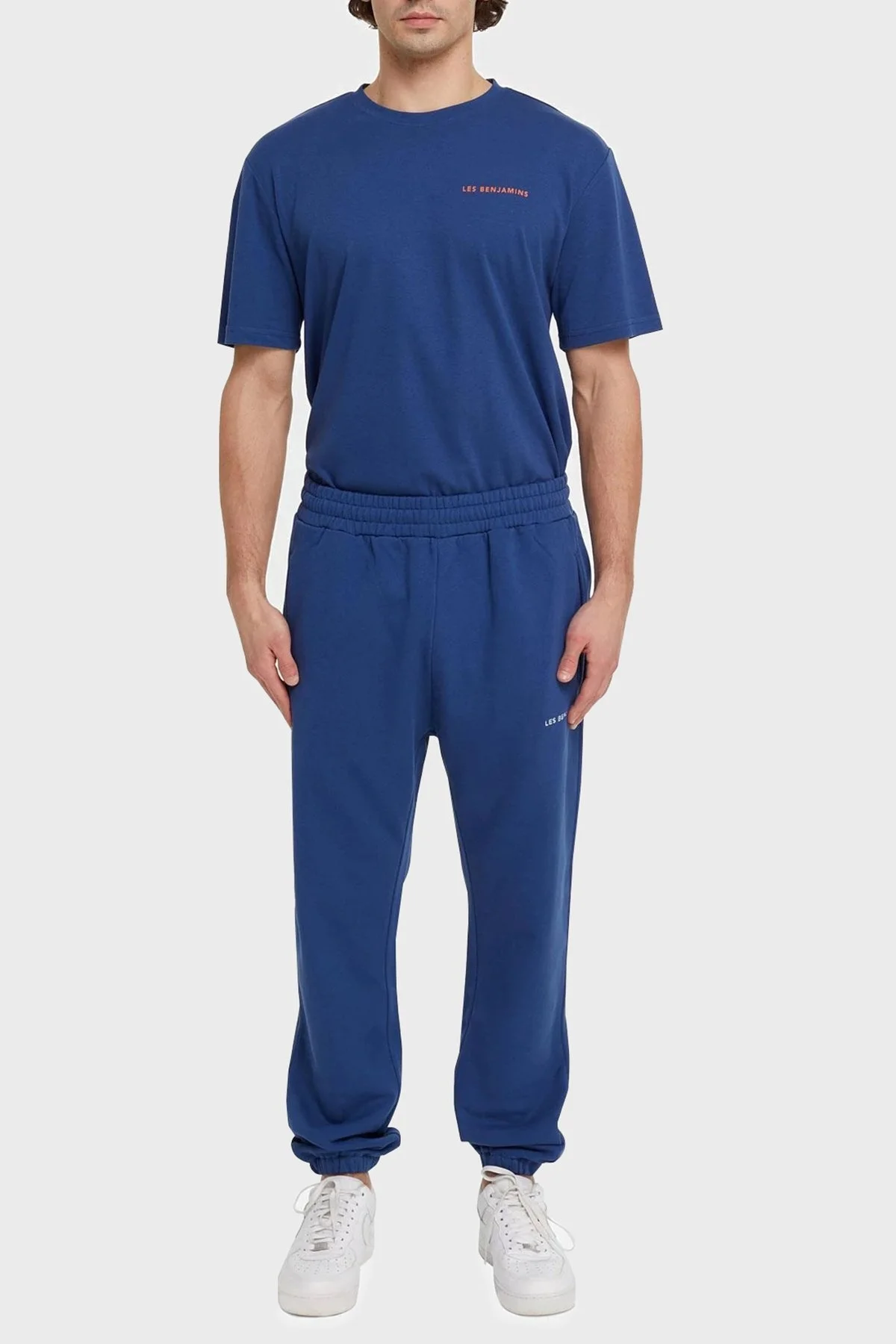 Les Benjamins % 100 Pamuk Elastik Bel Bantlı Cepli Jogger Spor Erkek Pantolon LB21SSCORMUSP-002 LACİVERT - 1