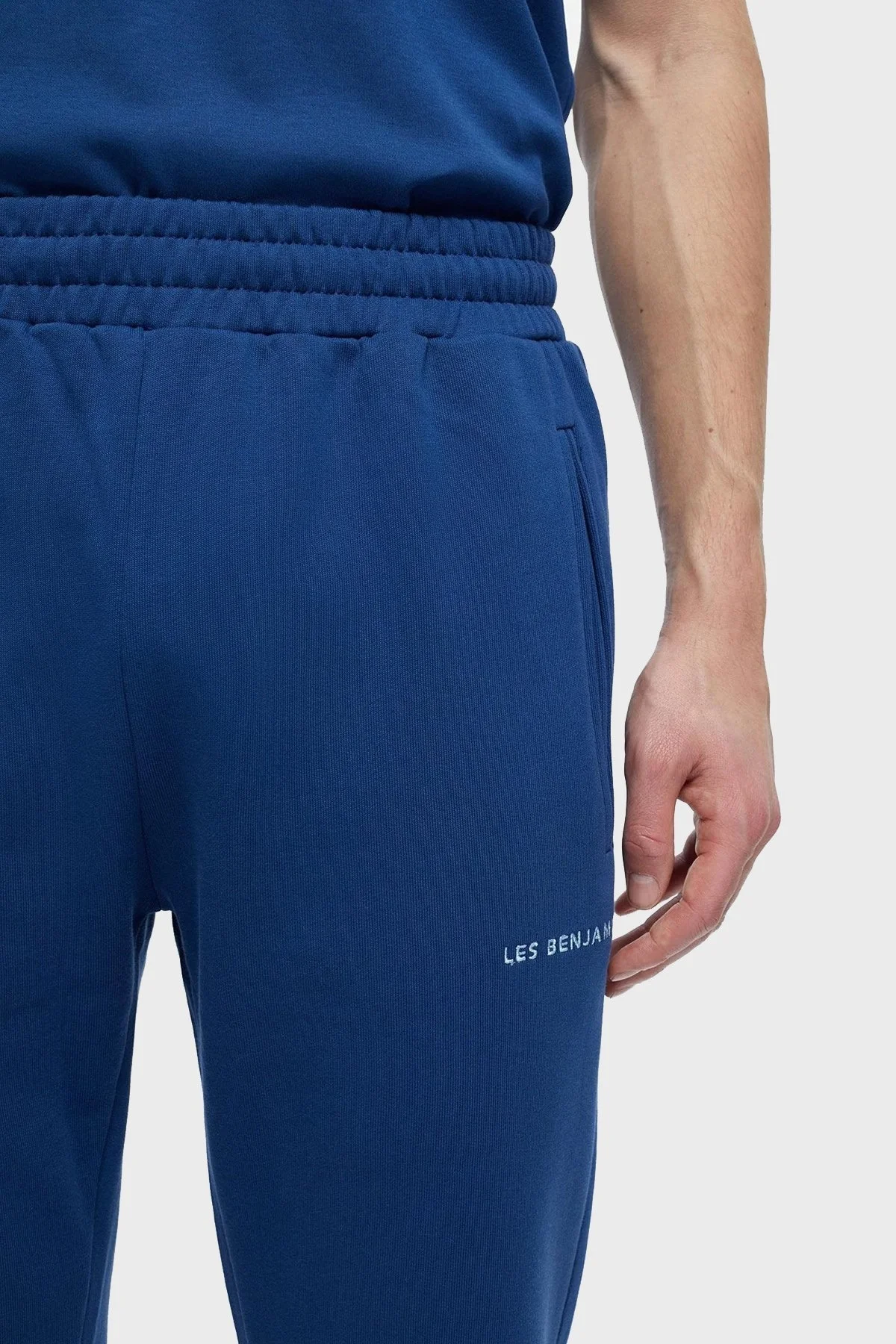 Les Benjamins % 100 Pamuk Elastik Bel Bantlı Cepli Jogger Spor Erkek Pantolon LB21SSCORMUSP-002 LACİVERT - 5