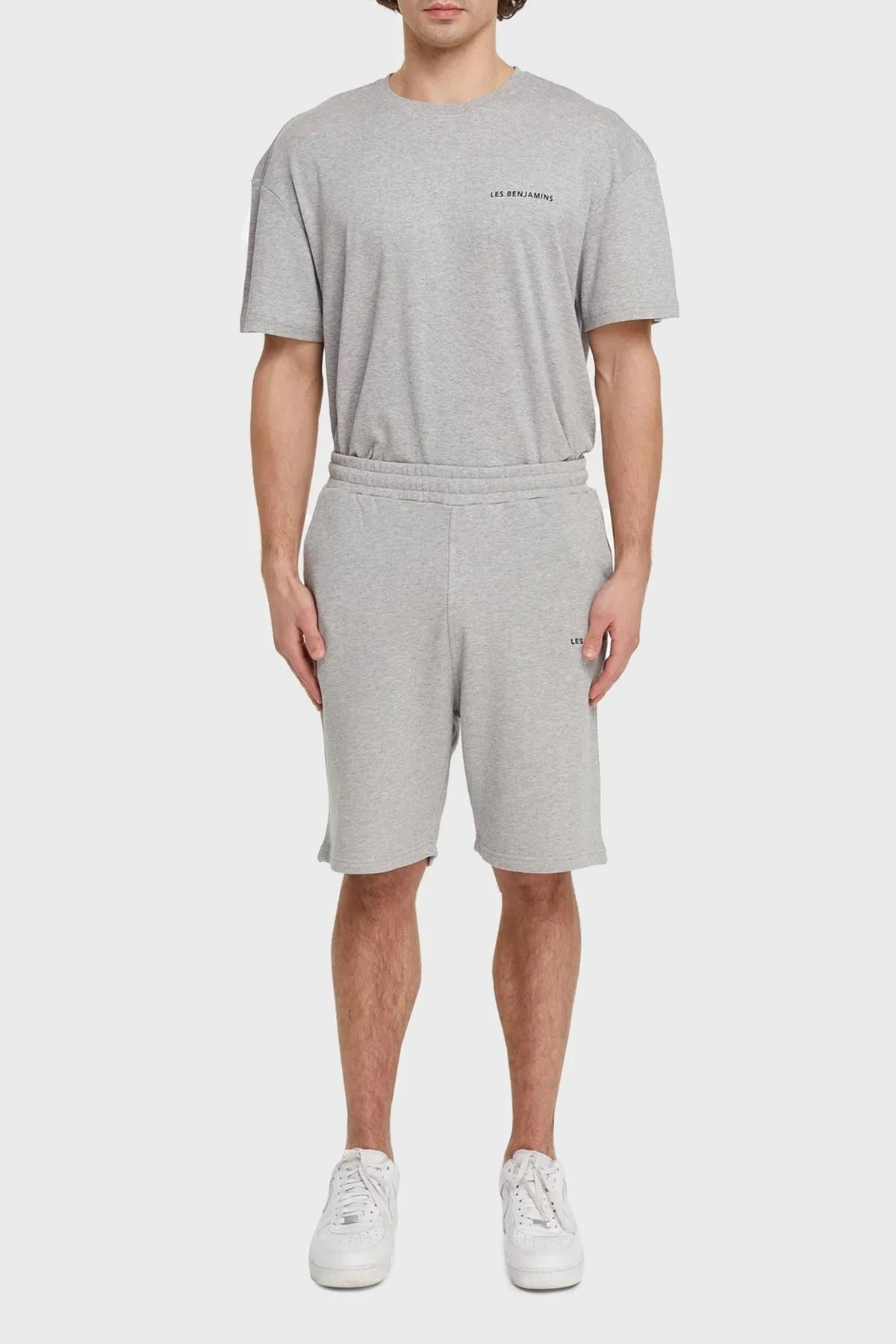 Les Benjamins Elastik Bel Bantlı Cepli % 100 Pamuk Erkek Short LB21SSCORMUSO-004 GRİ - 2