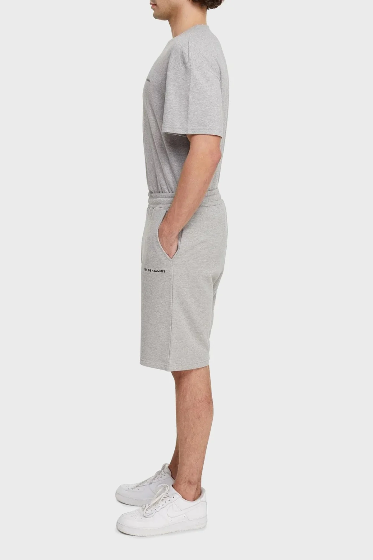 Les Benjamins Elastik Bel Bantlı Cepli % 100 Pamuk Erkek Short LB21SSCORMUSO-004 GRİ - 3