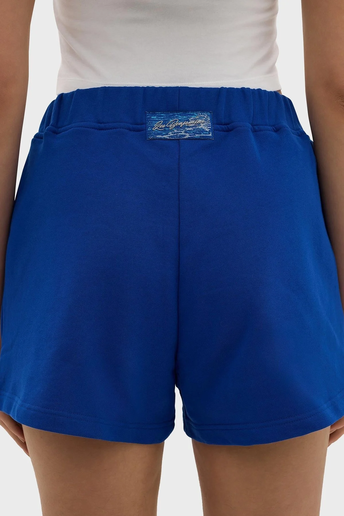 Les Benjamins Elastik Bel Bantlı Pamuklu Cepli Bayan Short LB24SSKISFUSO-002 MAVİ - 4