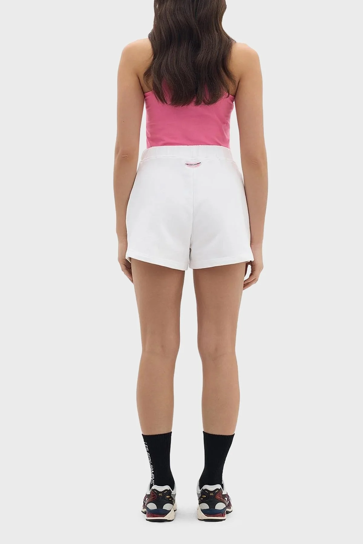 Les Benjamins Elastik Bel Bantlı Pamuklu Cepli Bayan Short LB24SSKISFUSO-007 BEYAZ - 4