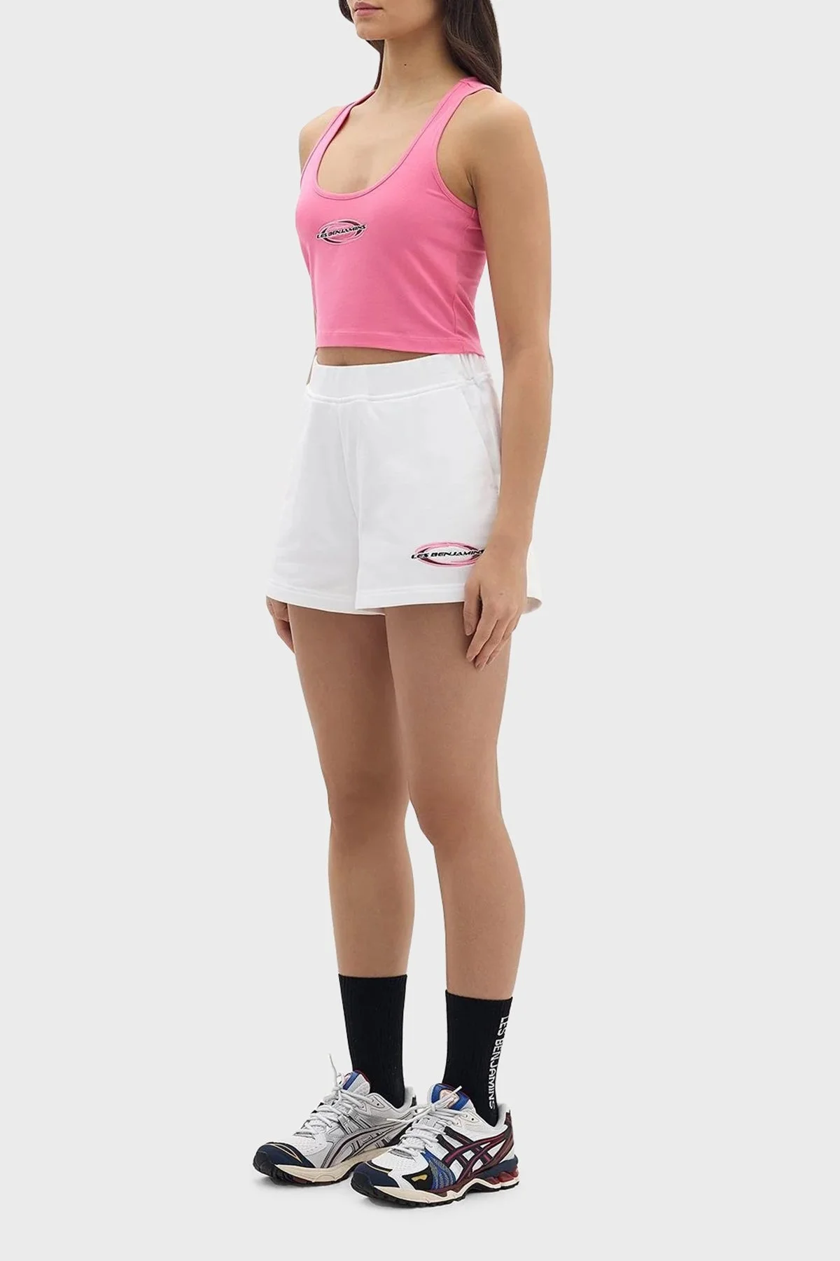 Les Benjamins Elastik Bel Bantlı Pamuklu Cepli Bayan Short LB24SSKISFUSO-007 BEYAZ - 5