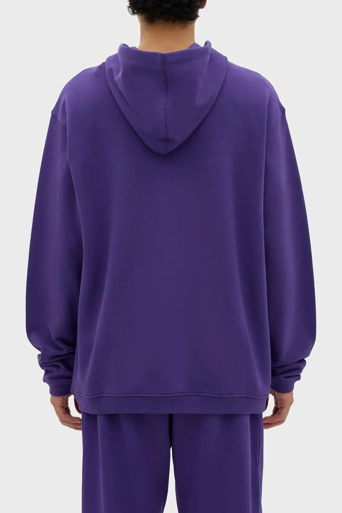 Les Benjamins Kapüşonlu Kanguru Cepli % 100 Pamuk Relaxed Fit Erkek Sweat LB23FWESSMUHD-305 MOR - 3