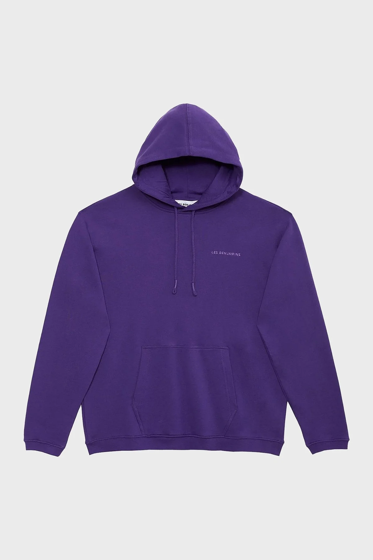 Les Benjamins Kapüşonlu Kanguru Cepli % 100 Pamuk Relaxed Fit Erkek Sweat LB23FWESSMUHD-305 MOR - 7