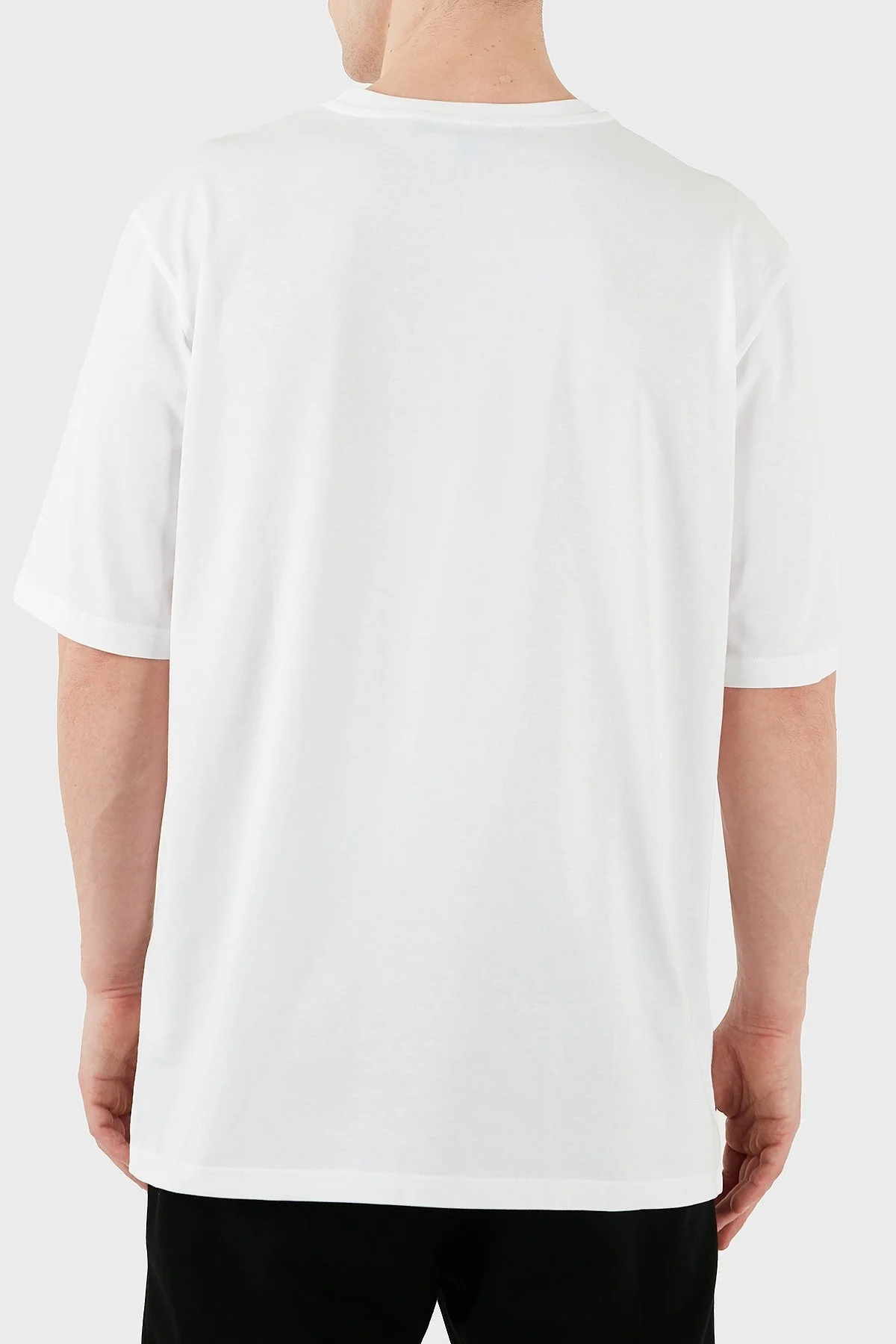 Les Benjamins Logo Baskılı Oversize Fit Pamuklu Bisiklet Yaka Erkek T Shirt LB25SSUNLMUOT-021 BEYAZ - 3