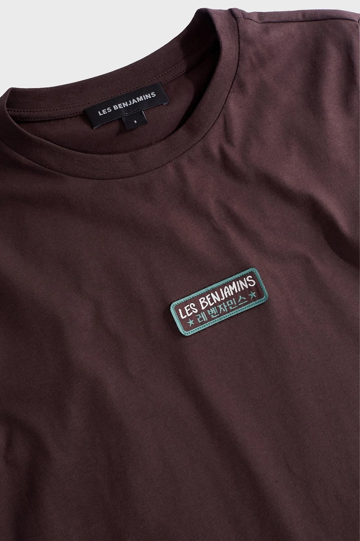 Les Benjamins Logolu % 100 Pamuk Regular Fit Bisiklet Yaka Bayan T Shirt LB25SSUNLFUTS-006 KAHVE - 6