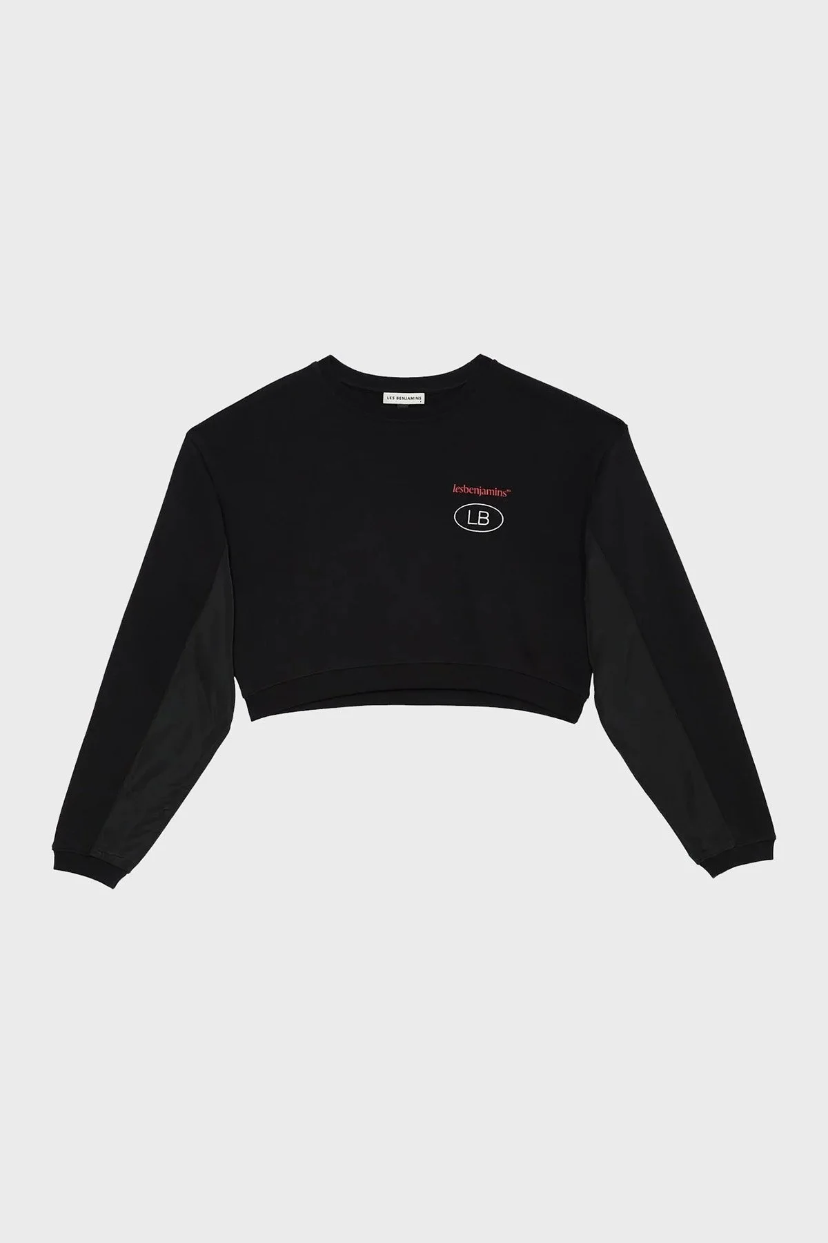 Les Benjamins Logolu Bisiklet Yaka % 100 Pamuk Crop Bayan Sweat LB22FWGASFUOS-001 SİYAH - 6
