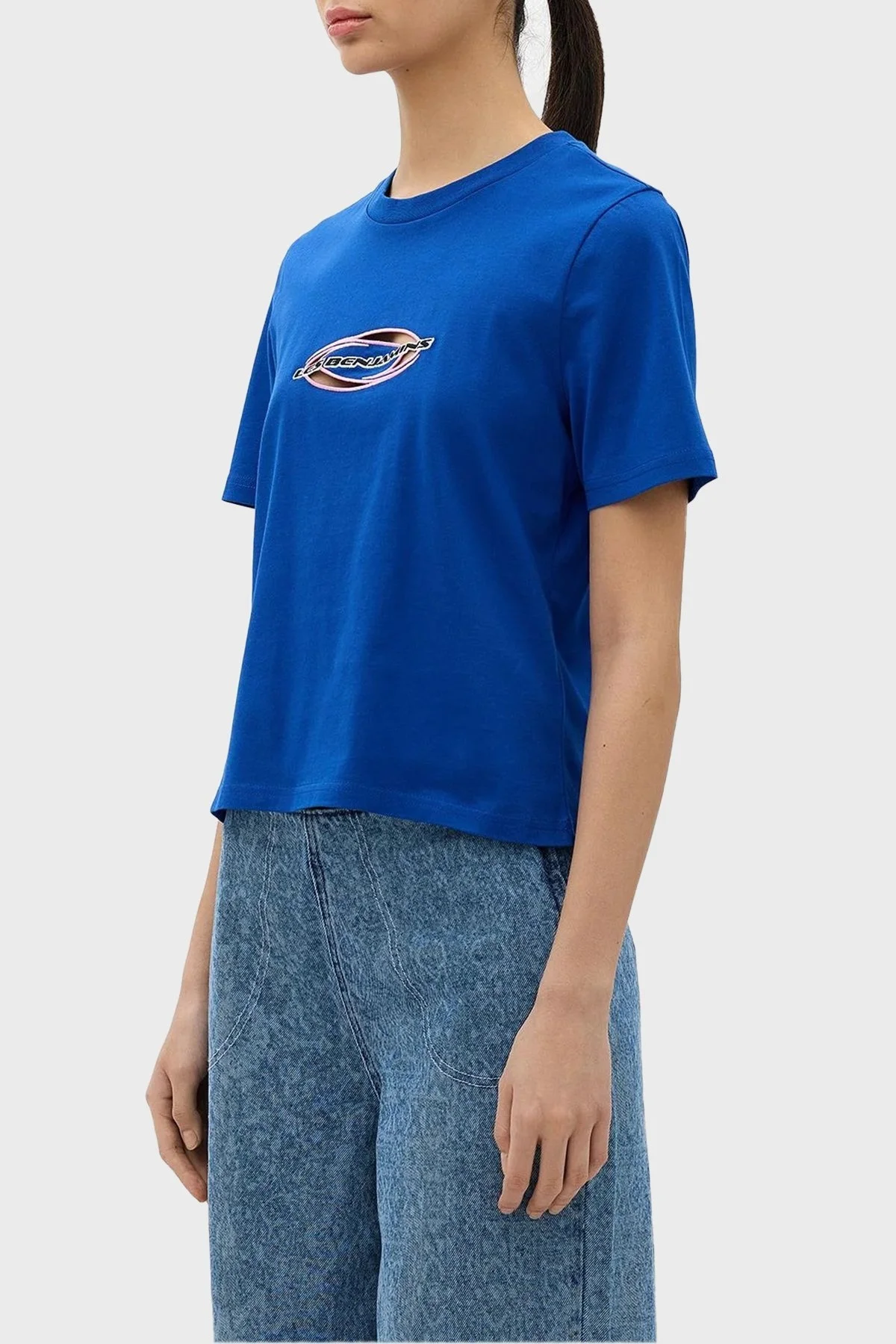 Les Benjamins Logolu Bisiklet Yaka Regular Fit Bayan T Shirt LB24SSKISFUTS-007 SAKS - 2