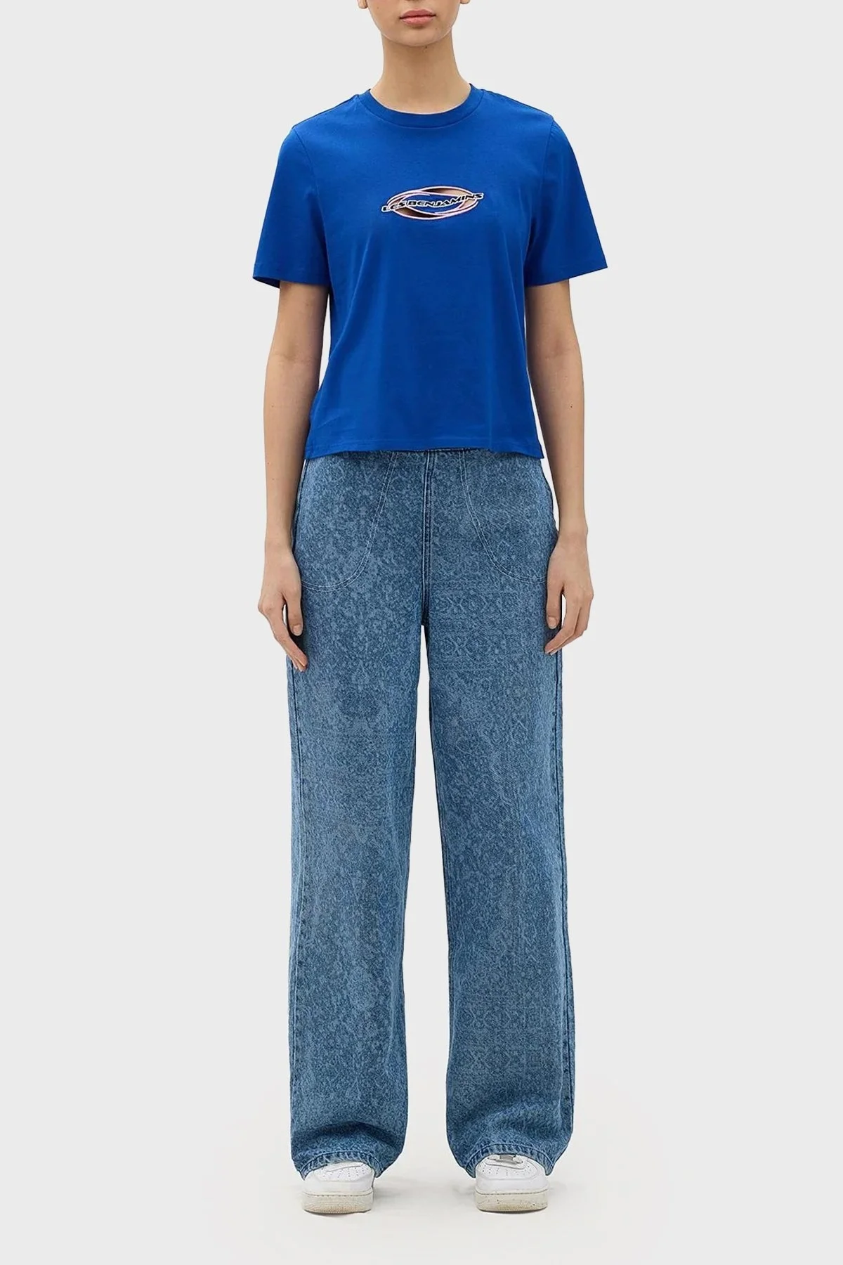 Les Benjamins Logolu Bisiklet Yaka Regular Fit Bayan T Shirt LB24SSKISFUTS-007 SAKS - 4