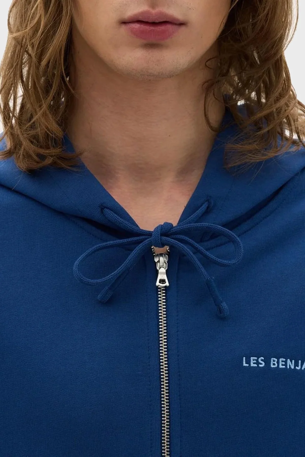 Les Benjamins Logolu Kapüşonlu Fermuarlı Pamuklu Regular Fit Erkek Sweat LB21SSCORMUZH-002 LACİVERT - 5