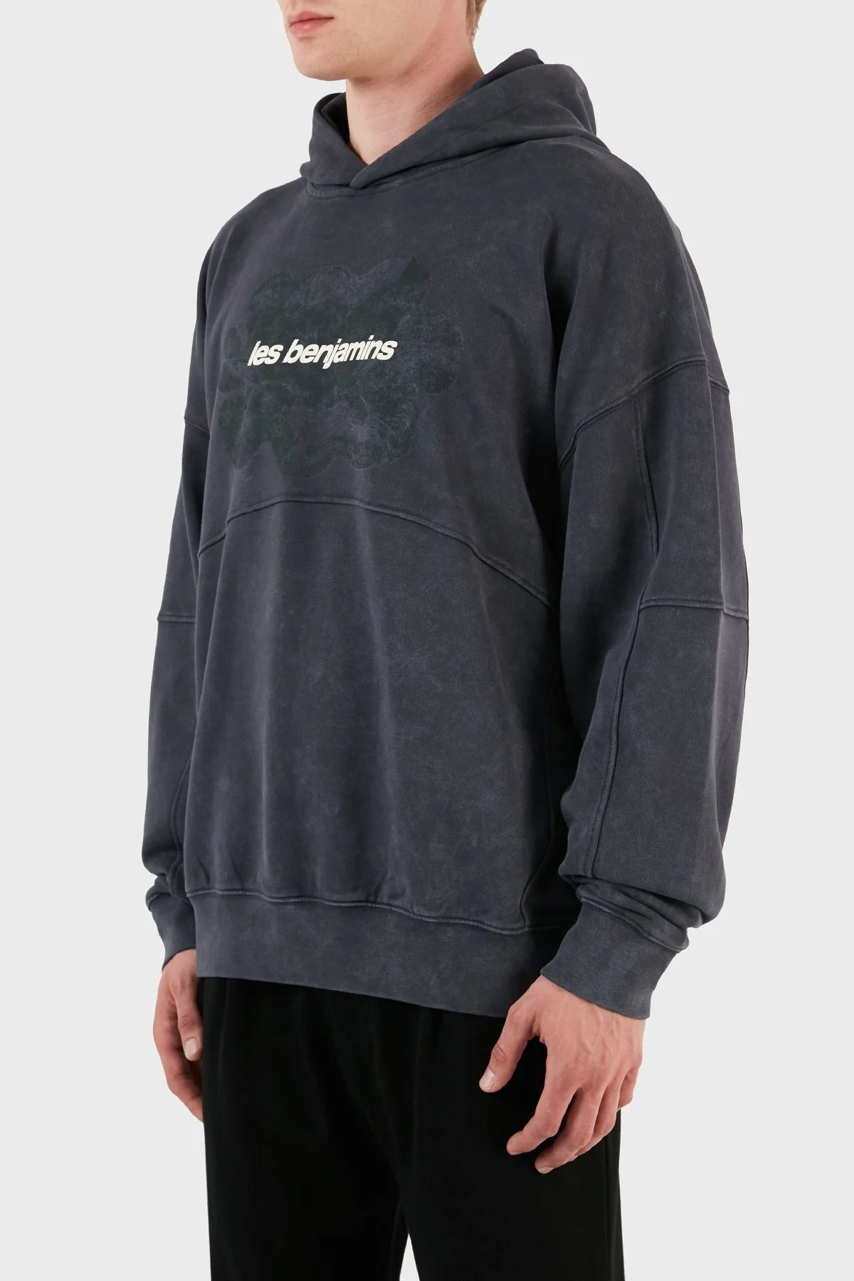 Les Benjamins Logolu Kapüşonlu Relaxed Fit Erkek Sweat LB23FWFRWMUHD-002 ANTRASİT - 5