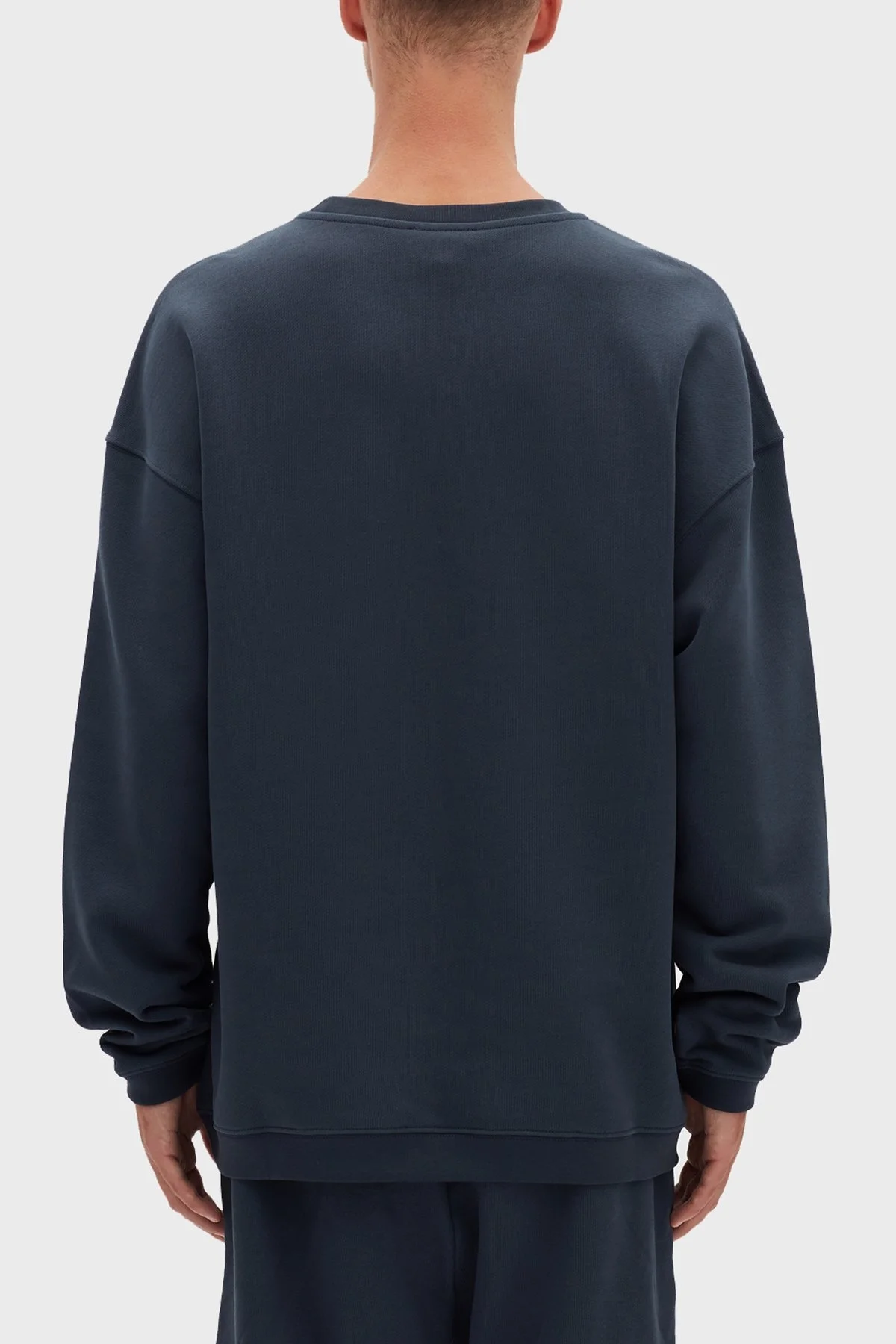 Les Benjamins Logolu Oversize Bisiklet Yaka % 100 Pamuk Erkek Sweat LB22FWESSMUSW-303 LACİVERT - 5