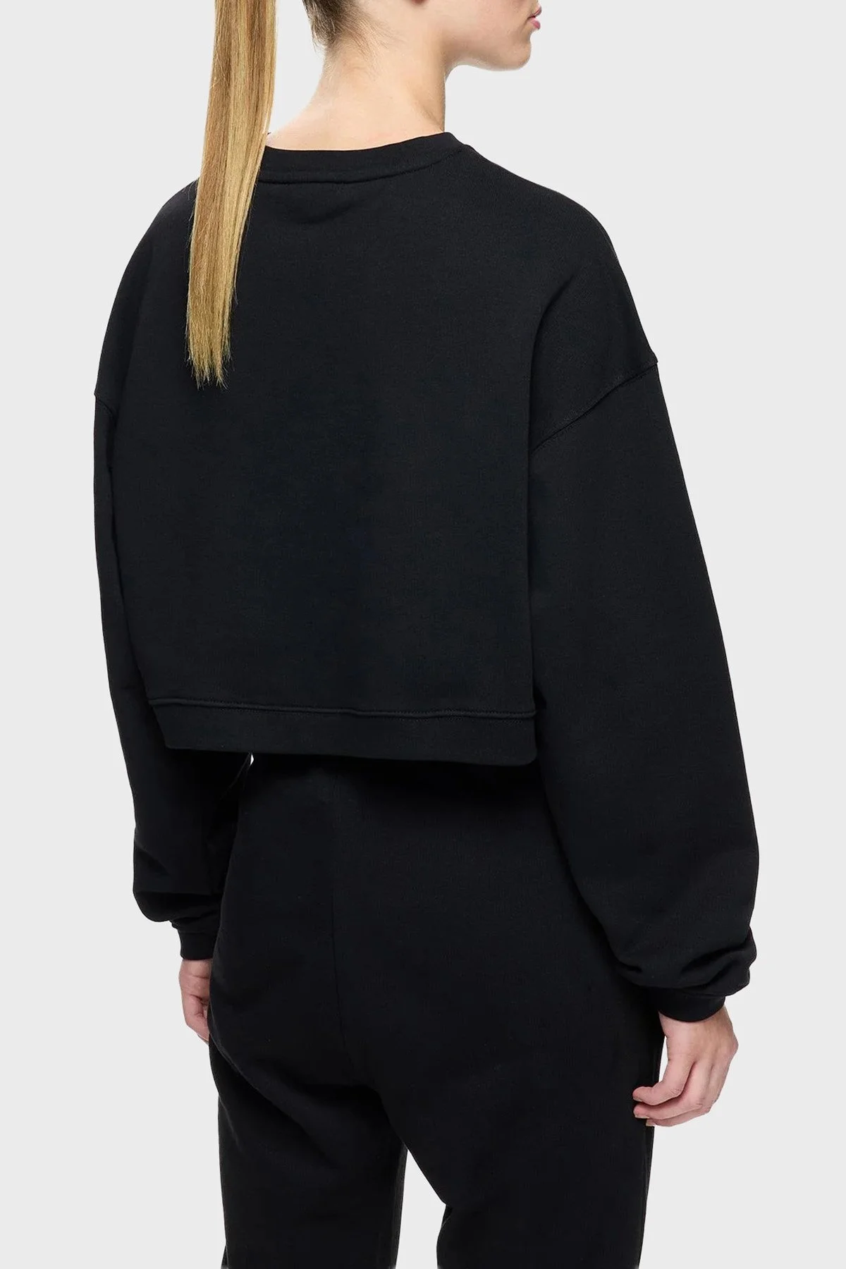 Les Benjamins Logolu Pamuklu Regular Fit Bisiklet Yaka Bayan Sweat LBNOOSCORFUSW-307 SİYAH - 3