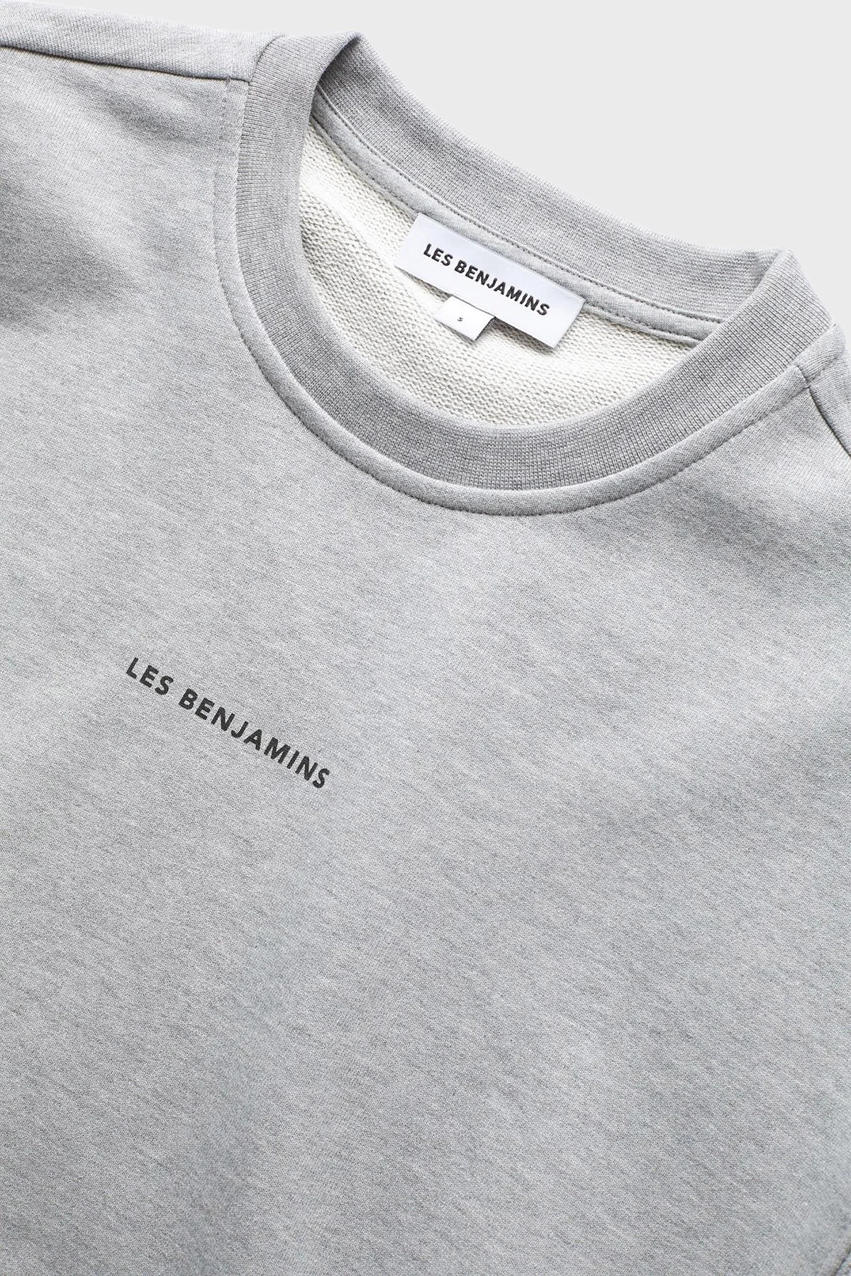 Les Benjamins Logolu Pamuklu Regular Fit Bisiklet Yaka Bayan Sweat LBNOOSCORFUSW-308 AÇIK GRİ - 5